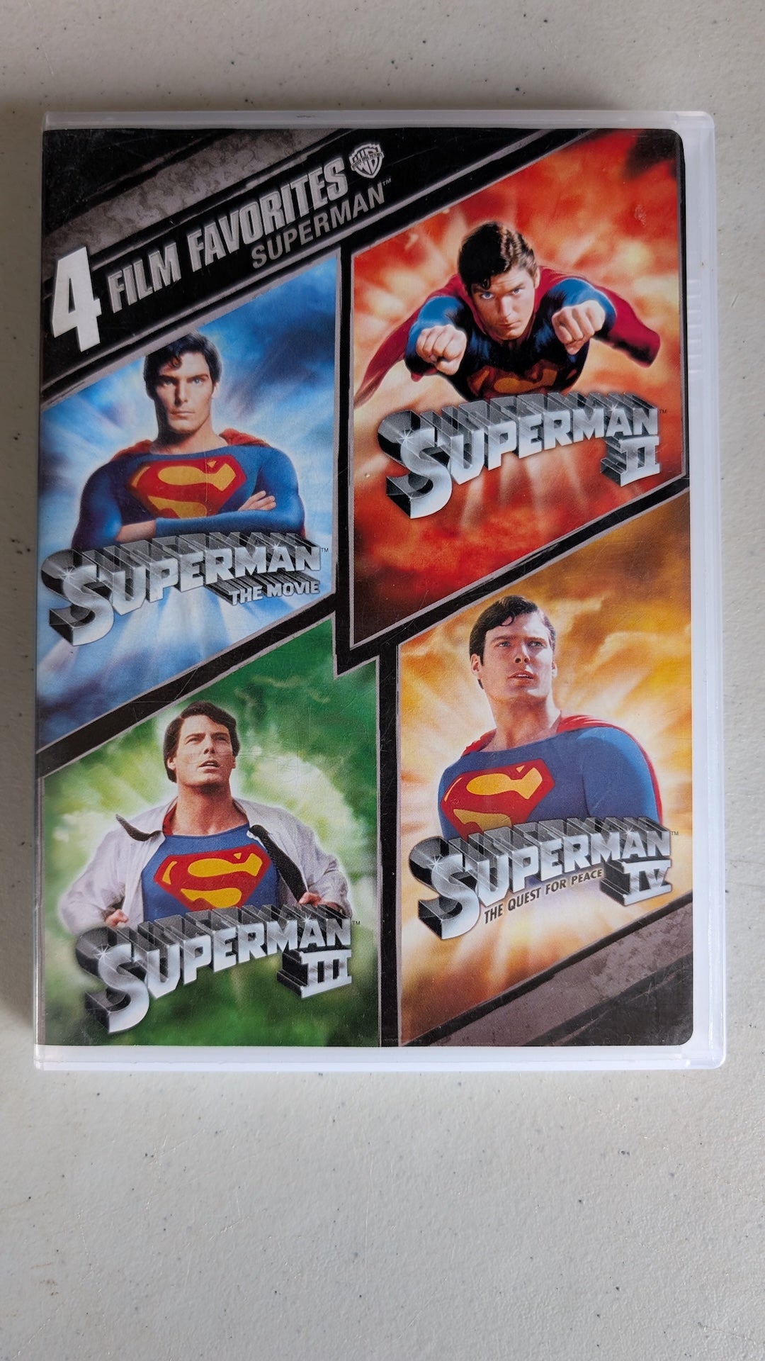 4 Film Favorites: Superman (DVD, 1978-1987, PG) Christopher Reeve, Margot Kidder, Gene Hackman
