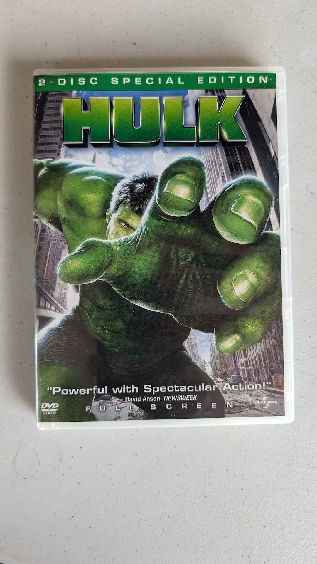 Hulk (DVD, 2003, PG-13) Eric Bana, Jennifer Connelly, Sam Elliott