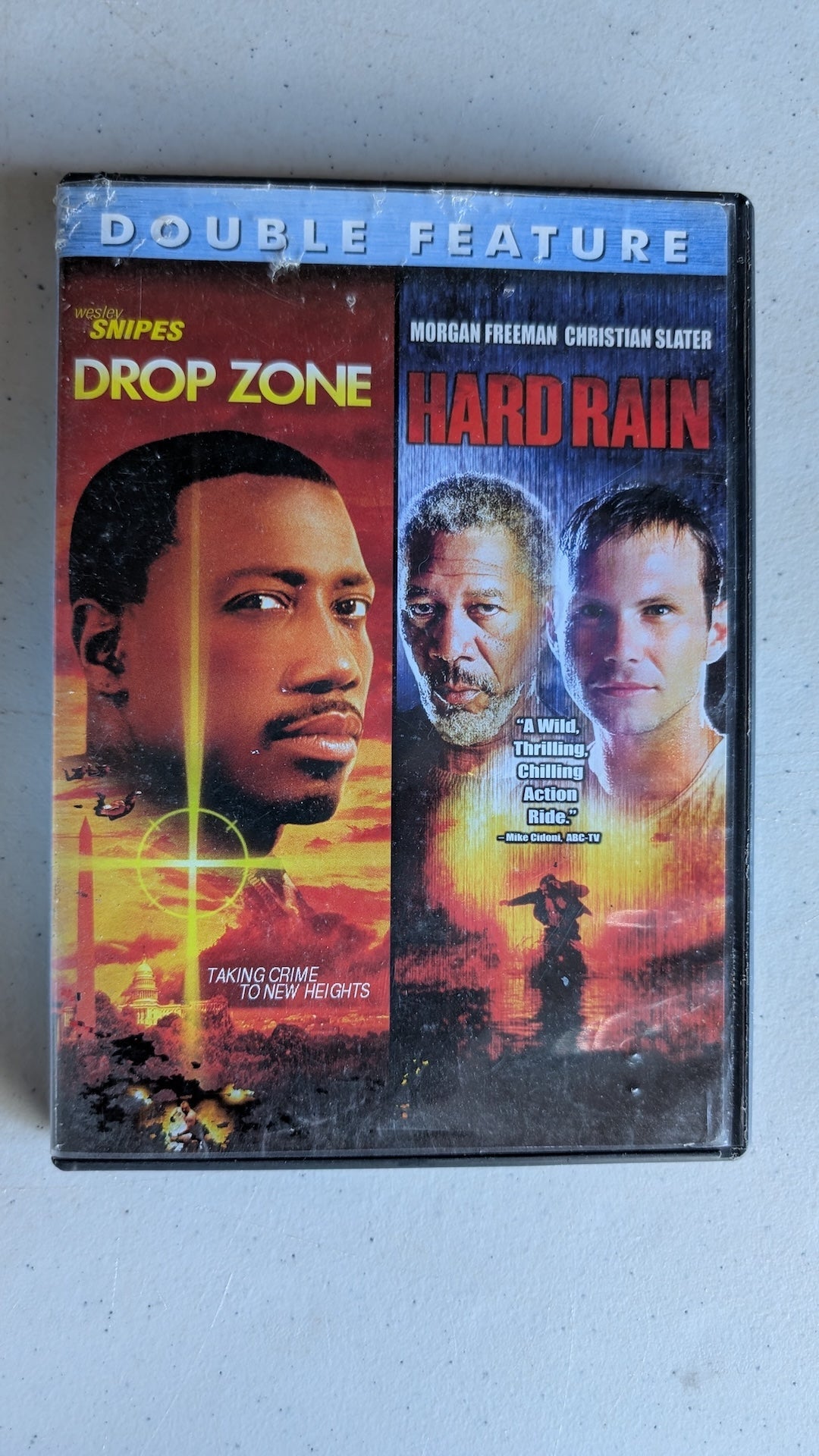 Double Feature: Drop Zone & Hard Rain (DVD, 1994, 1998, R) Wesley Snipes, Gary Busey, Morgan Freeman, Christian Slater