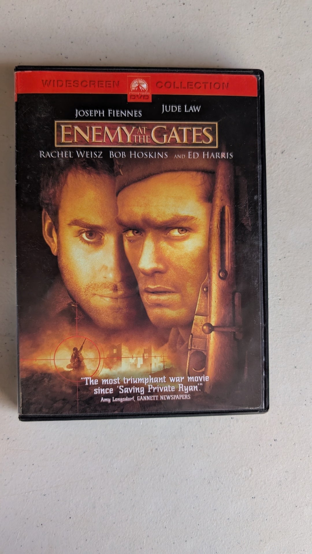 Enemy at the Gates (DVD, 2001, R) Jude Law, Ed Harris, Rachel Weisz