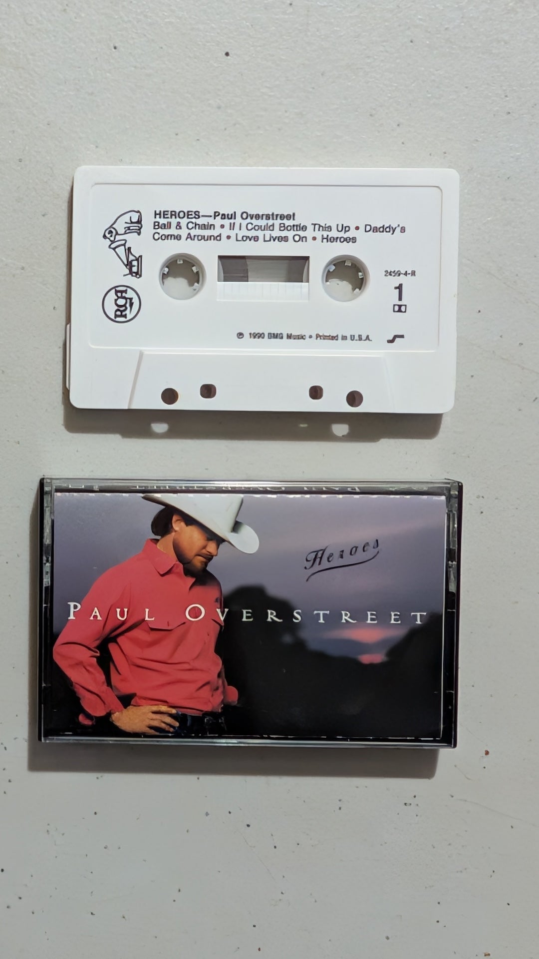 Paul Overstreet - Heroes (Country, Cassette Tape, 1990)