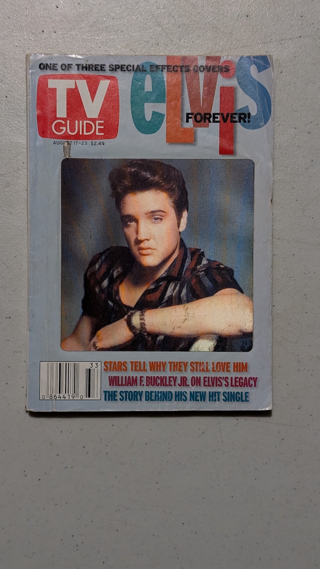 TV Guide - Elvis Forever! from TV Guide - 2002 Ephemera (Paper Magazine, Pop Culture, Americana, Blue, Red, White, Collectable, Vintage, Original)