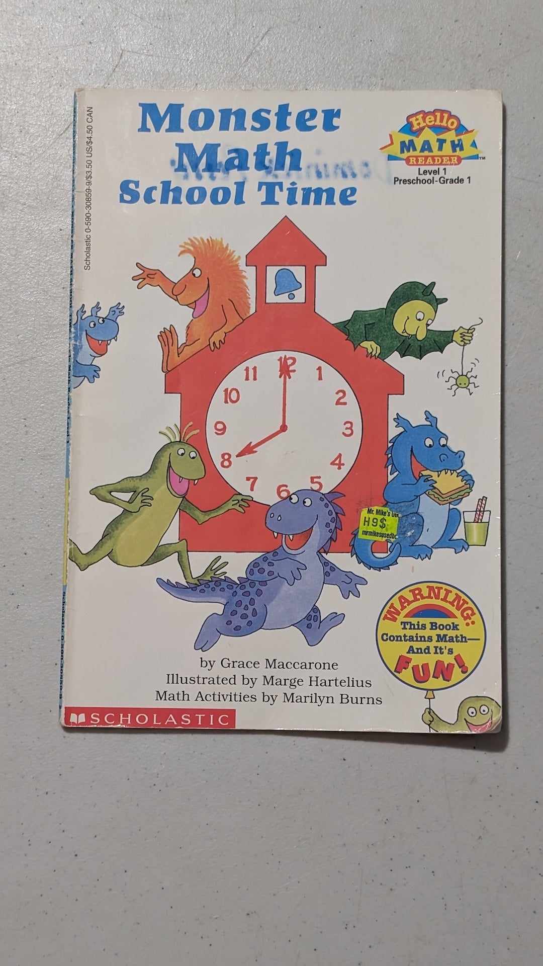 Monster Math School Time by Grace Maccarone (Children's Educational, 1997)
