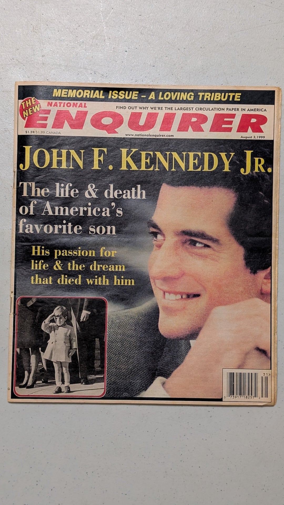 National Enquirer: John F. Kennedy Jr. Memorial Issue by National Enquirer (Tabloid, 1999)