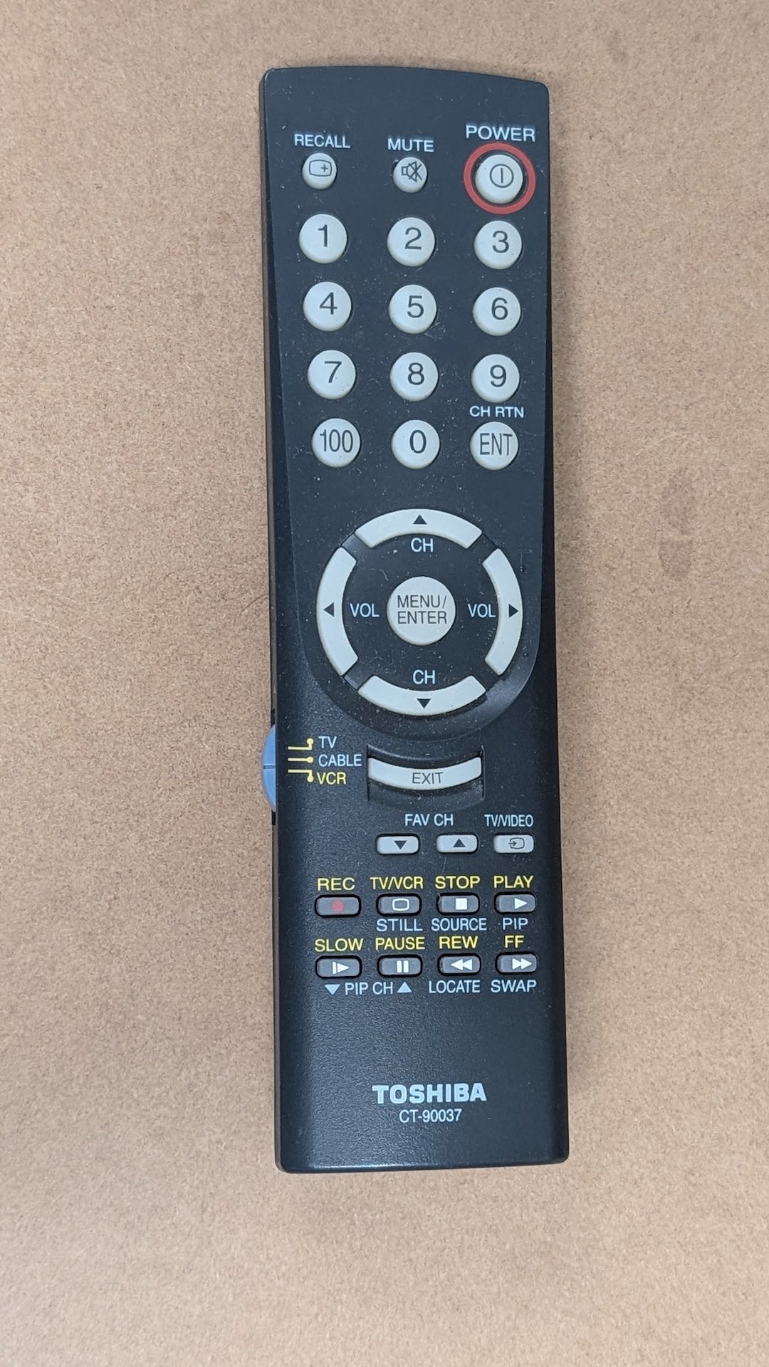 CT-90037 from Toshiba - 2000s Electronics > Accessories > Remote Controls (Plastic, Rubber Universal Remote, Utilitarian, Black)