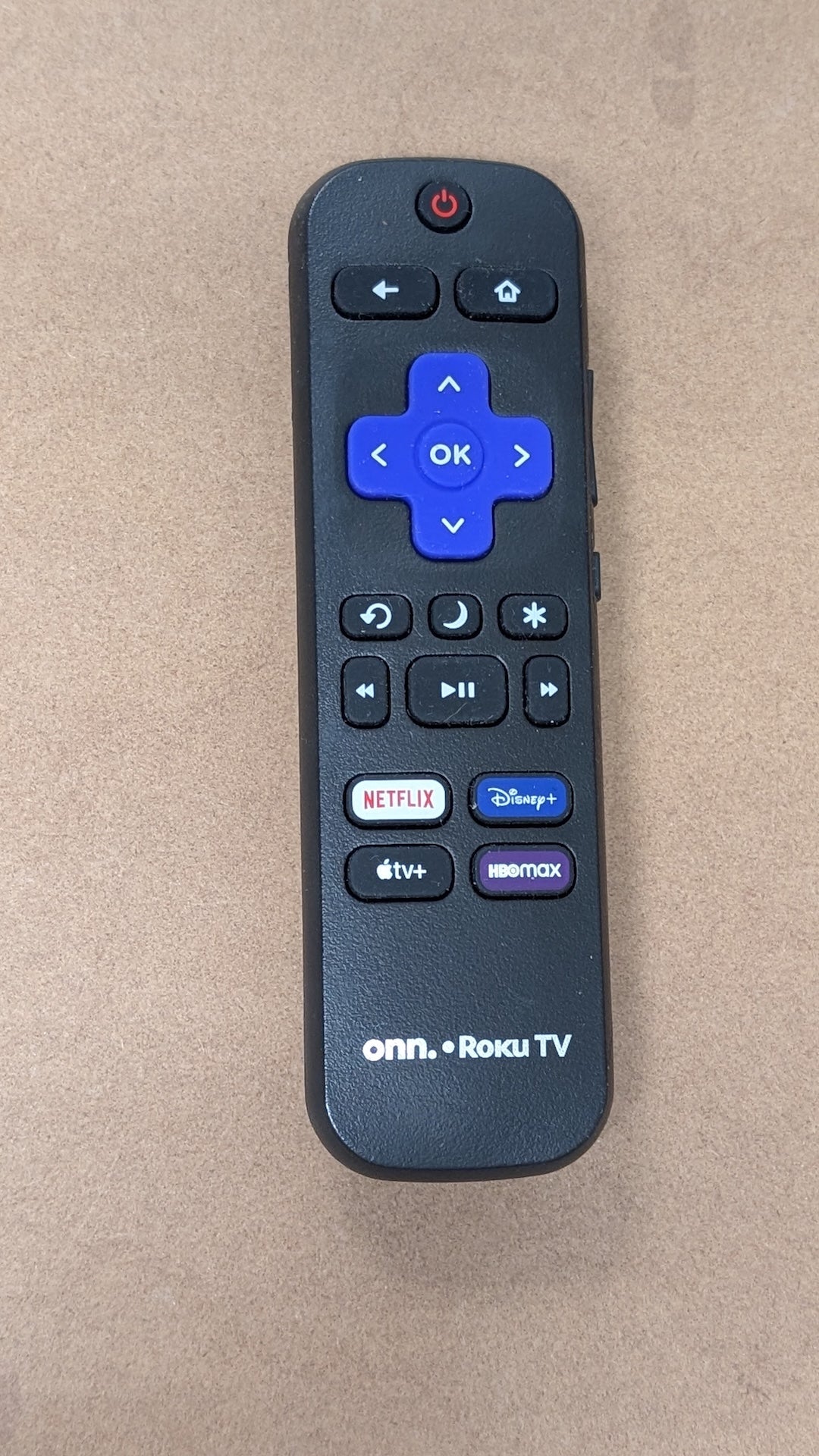 Remote from Onn - 2020s Electronics > Accessories > Remote Controls (Plastic, Rubber Roku TV Remote, Minimalist, Modern, Black)