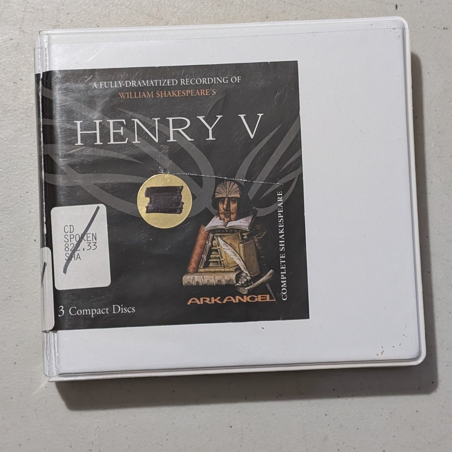 William Shakespeare's Henry V by William Shakespeare (Play, History, Audiobook on CD, c. 1599, Former Library Book)