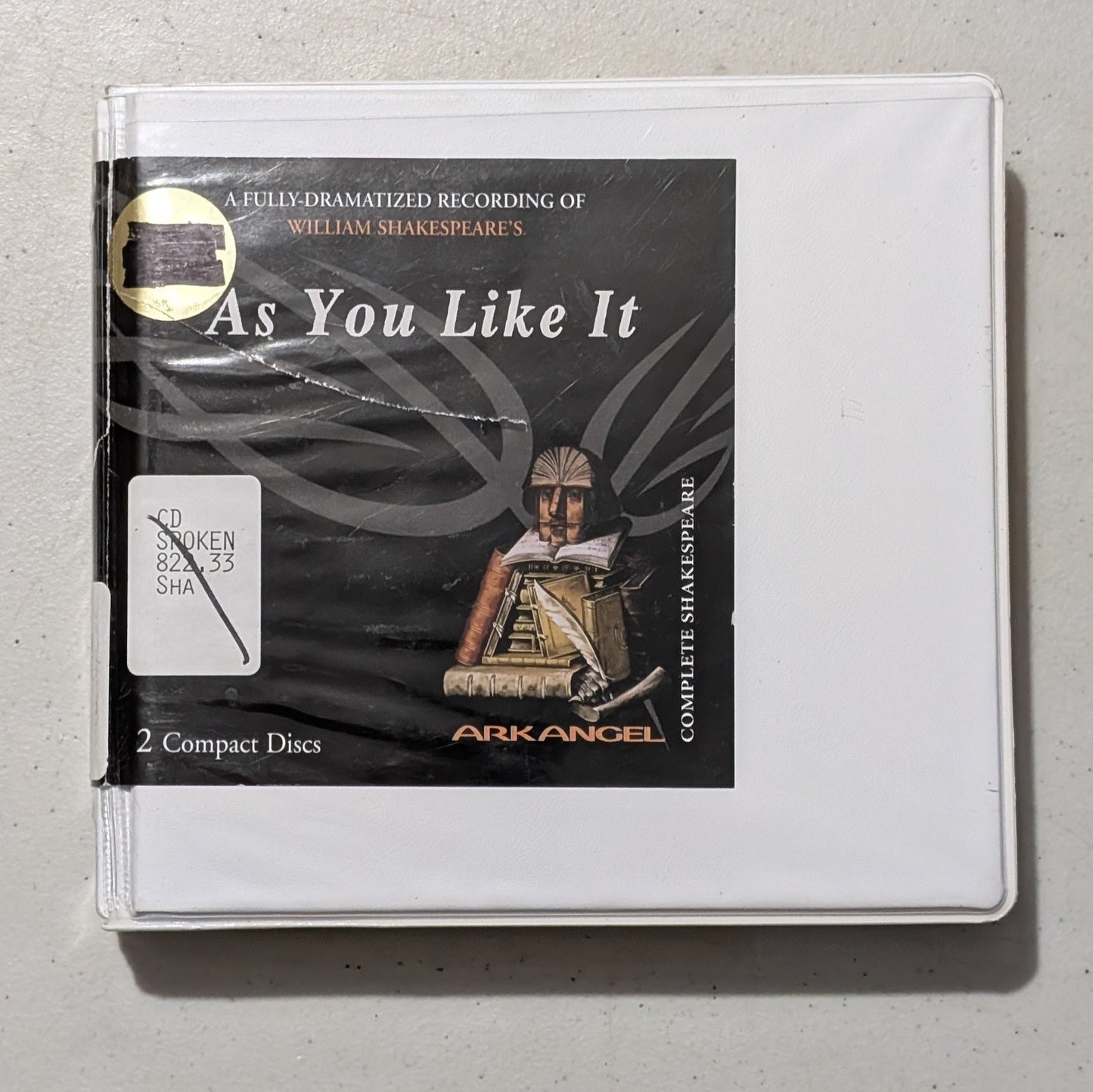 William Shakespeare's As You Like It by William Shakespeare (Play, Comedy, Audiobook on CD, c. 1599, Former Library Book)