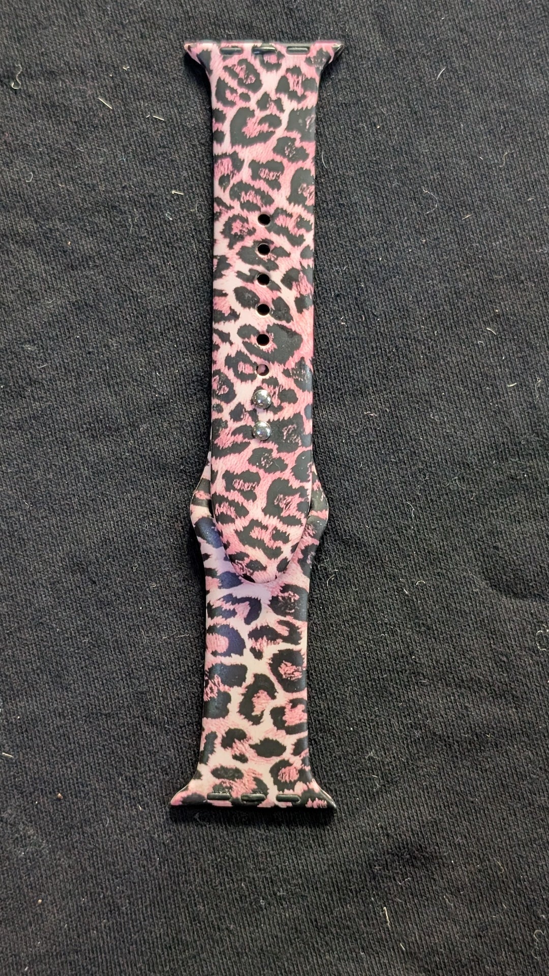 Replacement Smart Watch Band Pink Leopard Animal Print Silicone
