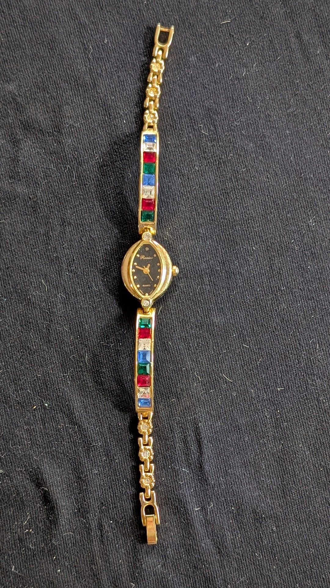 Women's Rumours Quartz Watch Gold-Tone Multicolor Rhinestone Bracelet (Untested)