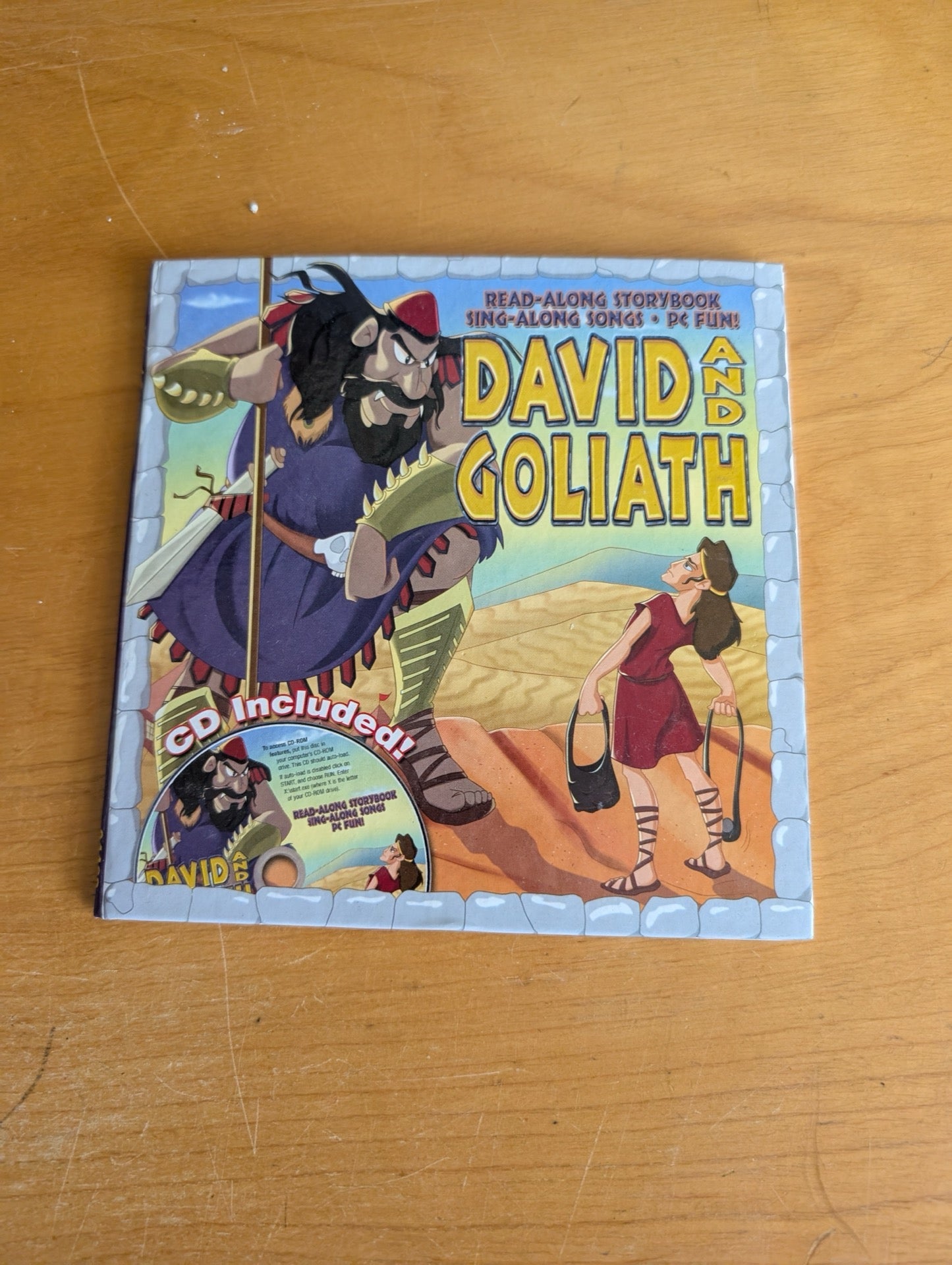 David and Goliath (Read-Along Storybook) by Peter Pan Industries NO CD(Children's, Religious, c. 2004, David Goliath, kids bible, storybook, Peter Pan book, religious story)