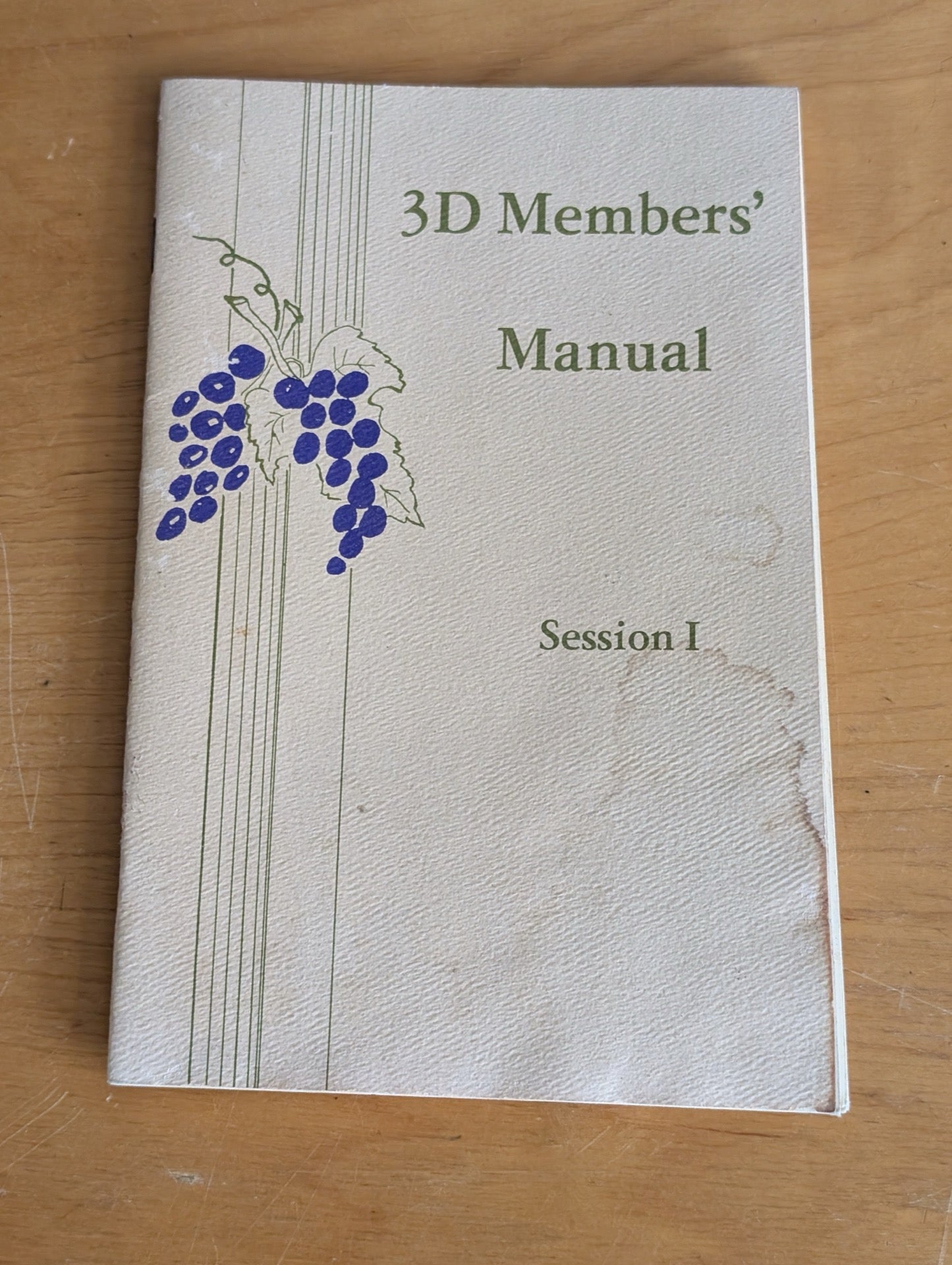 3D Members' Manual: Session I by 3-D Program (Carol Showalter) (Religious, Self-Help, Workbook, c. 1970s, 3D manual, diet workbook, Christian study, self-help guide, program materials)