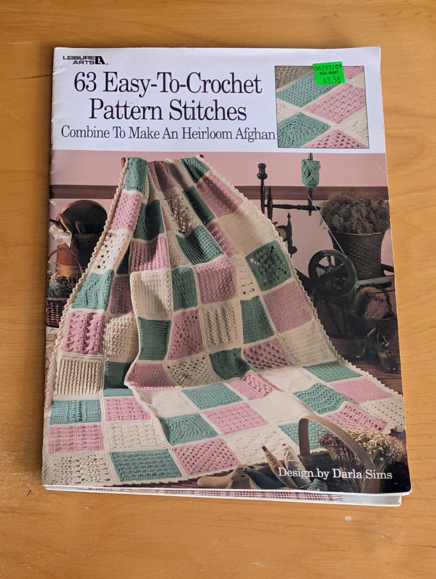 63 Easy-To-Crochet Pattern Stitches by Darla Sims (Leisure Arts) (Crafts, Crochet, 1993, crochet stitches, crochet afghan, Leisure Arts, Darla Sims, crochet patterns)