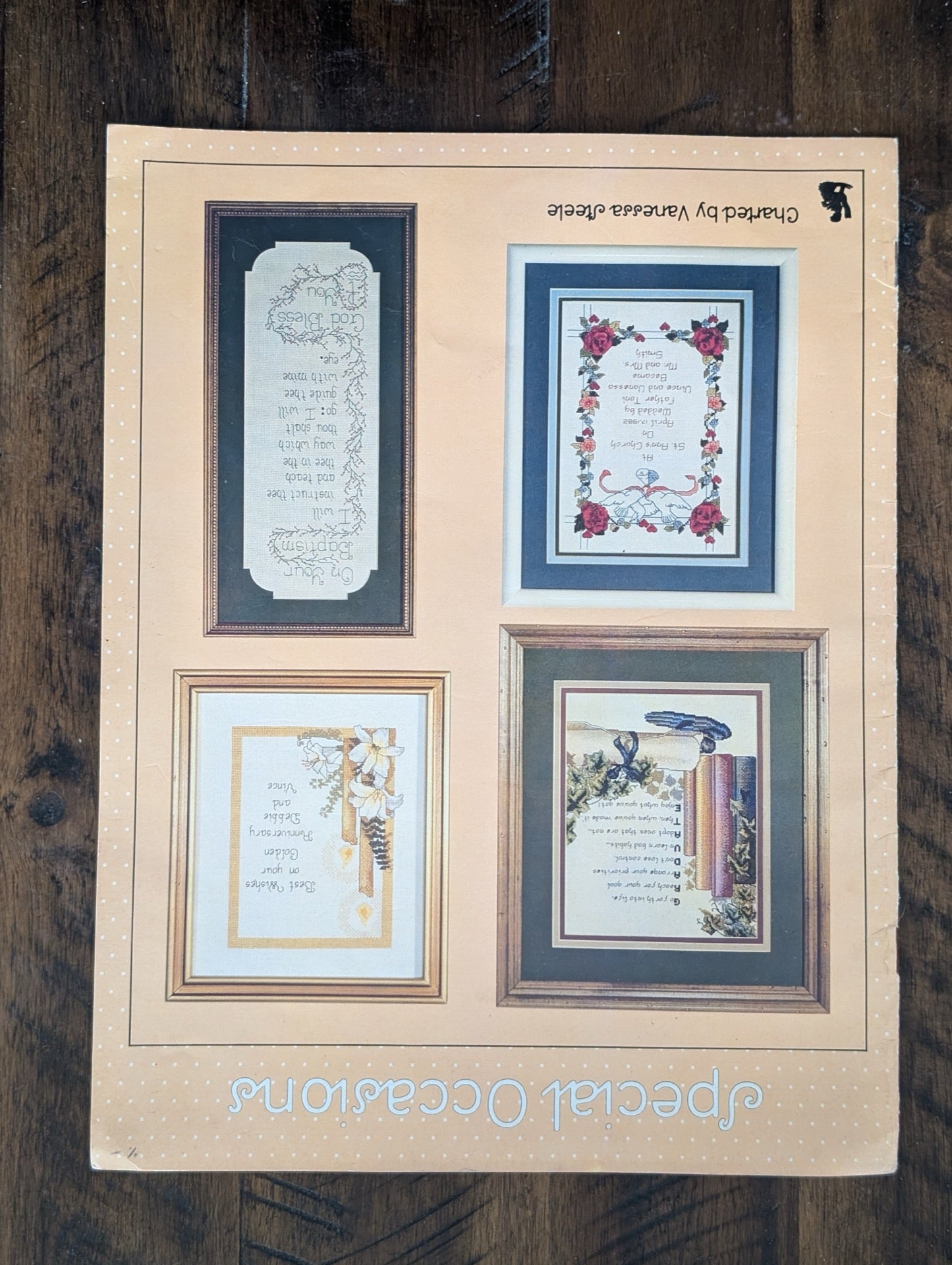 Special Occasions by Vanessa Steele (Crafts, Cross-Stitch, c. 1990s, cross-stitch pattern, special occasions, Vanessa Steele, religious craft, wedding gift DIY)