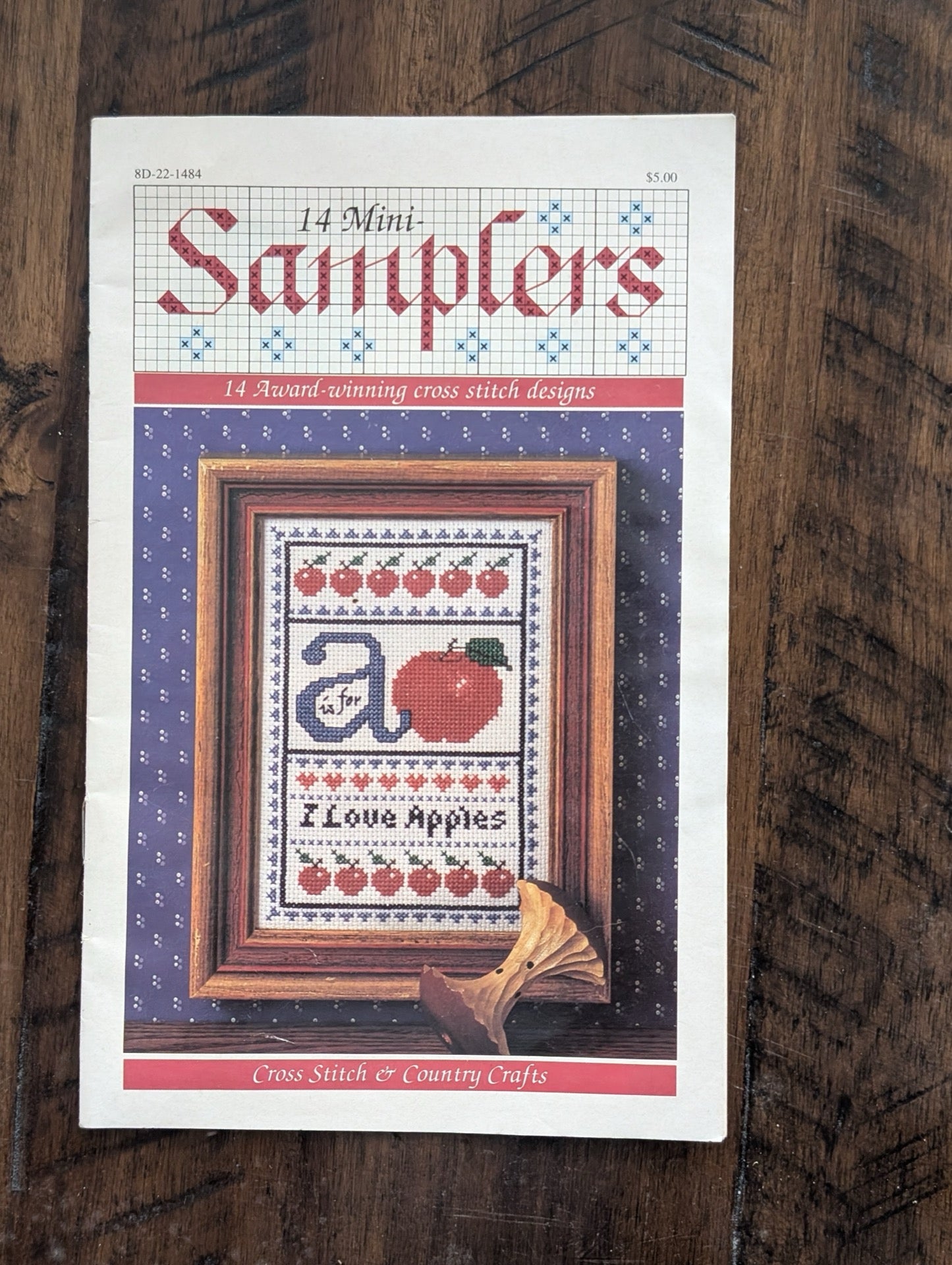 14 Mini-Samplers by Cross Stitch & Country Crafts (Crafts, Cross-Stitch, c. 1980s, mini samplers, cross stitch, country crafts, alphabet sampler, vintage patterns)