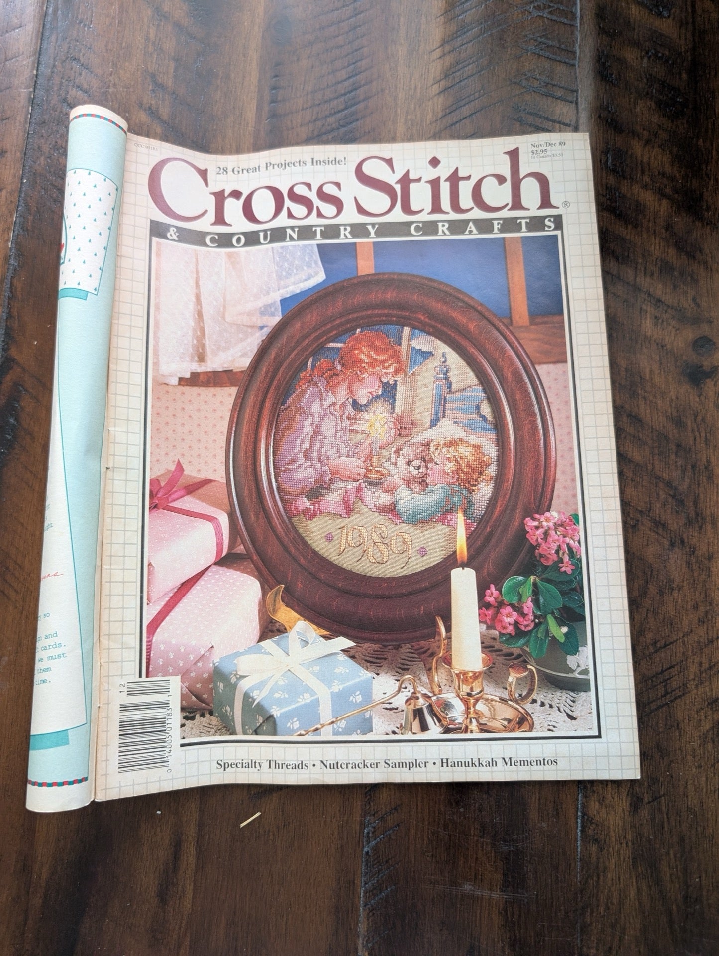 Cross Stitch & Country Crafts by EGW Publishing Co. (Crafts, Magazine, 1989, cross stitch magazine, 80s crafts, Christmas patterns, Nutcracker sampler, vintage magazine)