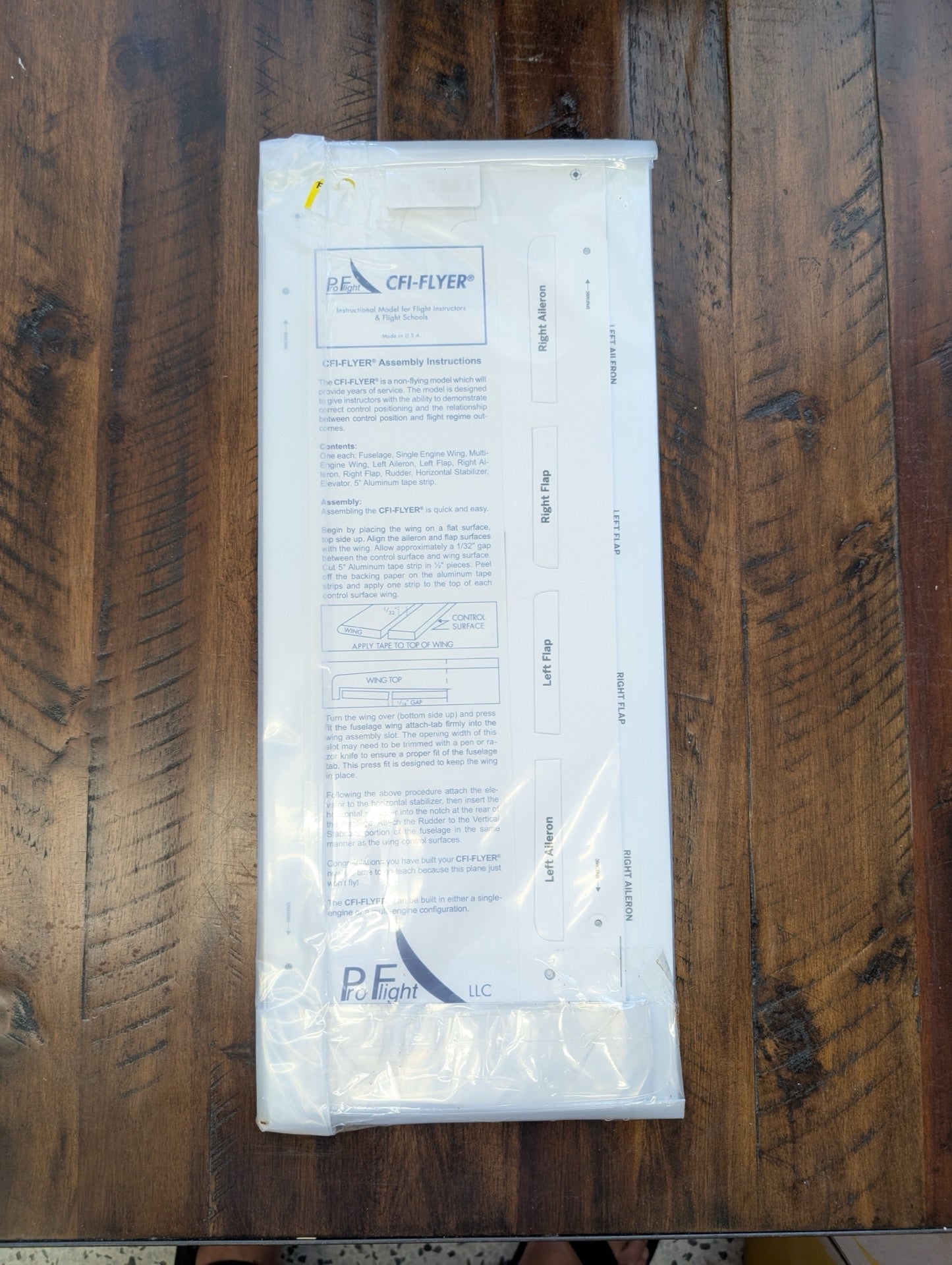 CFI-FLYER Instructional Model from P.F. C-Flight LLC - 2010s Aviation Training (Paper/Cardstock, Plastic Educational Model, Aviation, Study/Office, White, flight, pilot, training, model, aircraft)