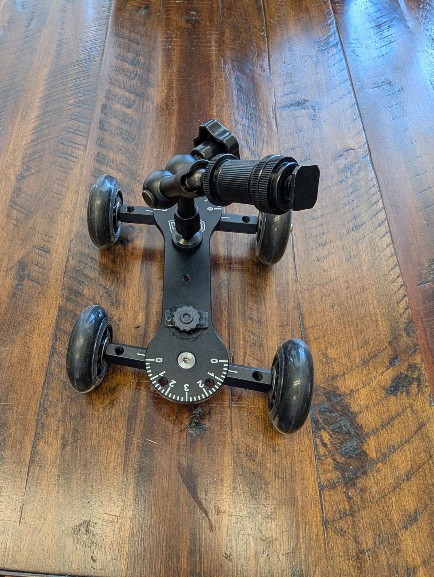 Tabletop Camera Dolly / Skater Dolly from Generic / Unbranded - 2010s Videography Equipment (Aluminum, Steel, Rubber Camera Accessory, Tech, Studio, Black, dolly, slider, camera, video, motion)