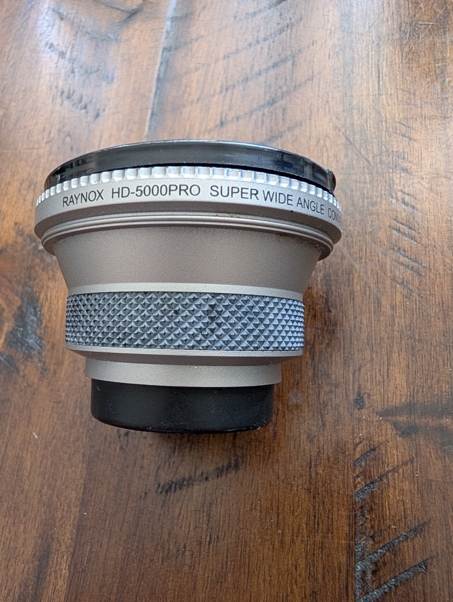 HD-5000PRO Super Wide Angle Conversion Lens from Raynox - 2000s/2010s Photography & Videography Accessories (Aluminum, Optical Glass Camera Lens Adapter, Not Applicable, Silver, Black, Raynox, HD-5000PRO, wide angle, conversion lens, 0.5x)