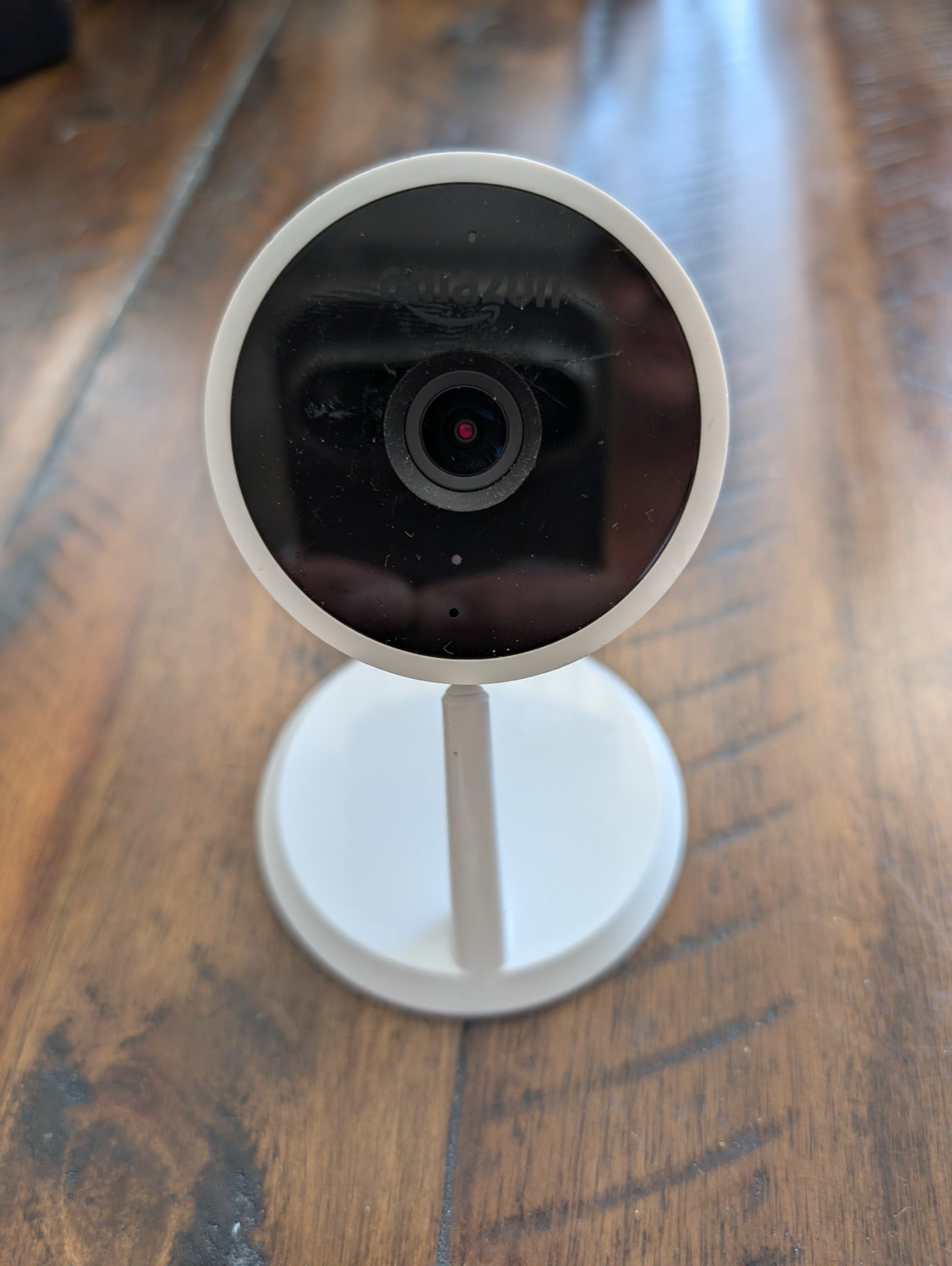 Indoor WiFi Security Camera from Amazon- 2010s/2020s Smart Home, Security (Plastic, Electronics Security Camera, Modern, Minimalist, White, Black, indoor camera, WiFi, security, pet cam)