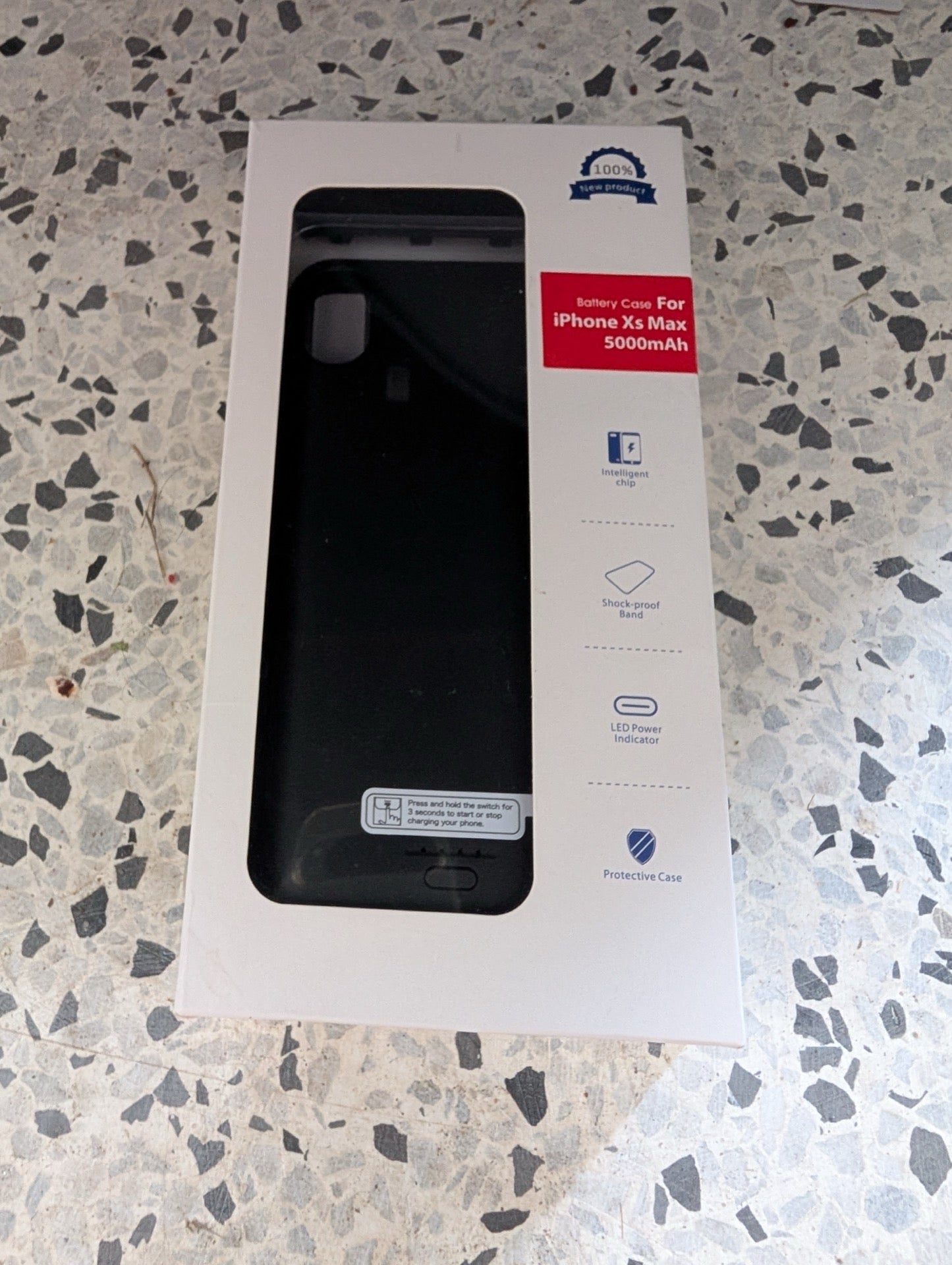 Battery Case for iPhone Xs Max (5000mAh) from Generic/Unbranded - 2018-2020 Cell Phone Accessories (Plastic, Lithium-ion battery Phone Battery Case, Not Applicable, Black, iPhone Xs Max, battery case, 5000mAh, charging, power case)