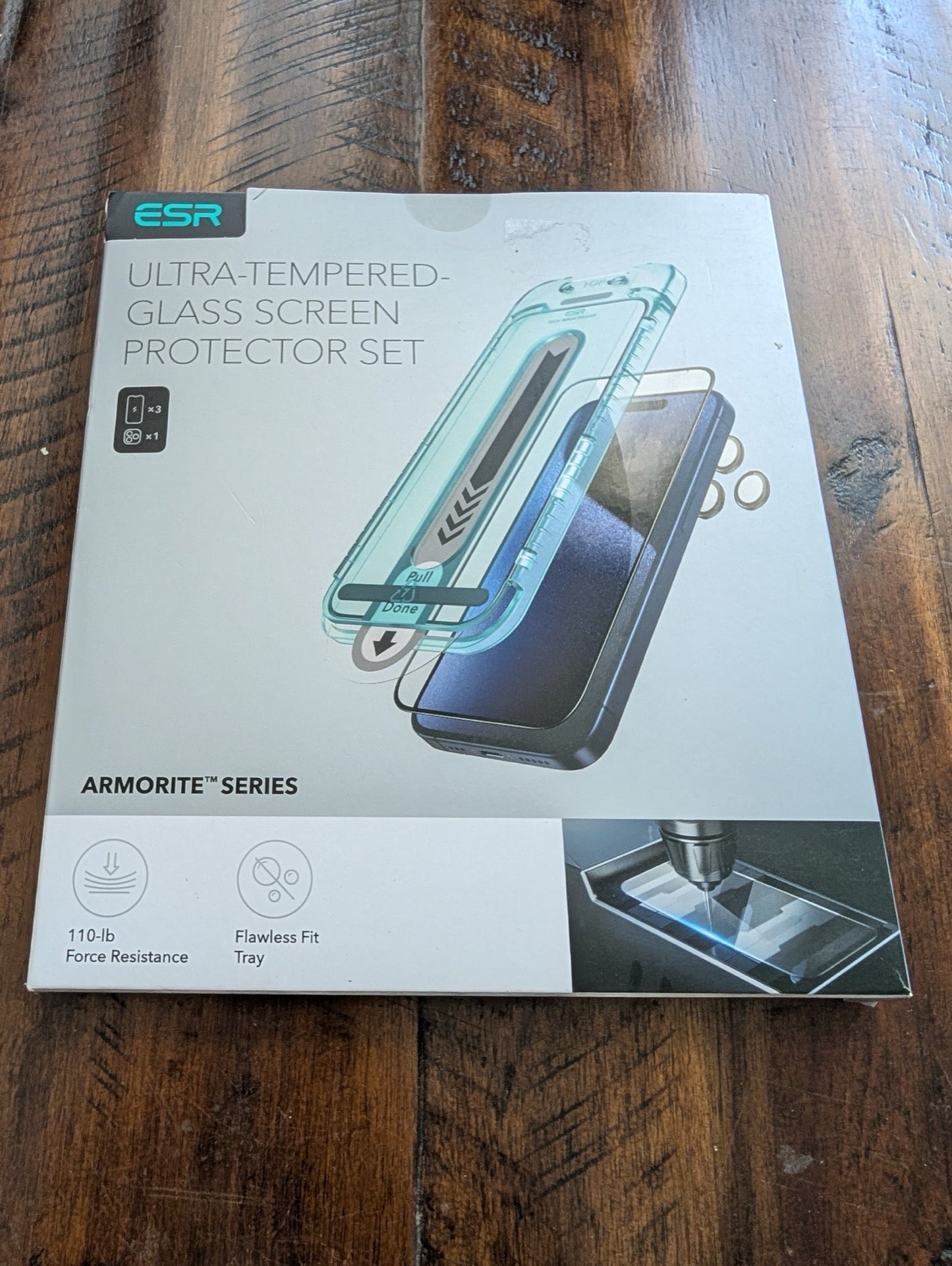 Armorite Ultra-Tempered Glass Screen Protector Set from ESR - 2020s Cell Phone Accessories (Tempered Glass, Plastic Phone Accessory, Not Applicable, Clear (protector), Teal (tray), ESR, screen protector, tempered glass, Armorite, iPhone)