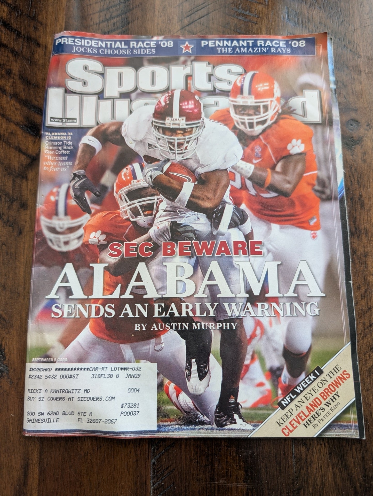 Sports Illustrated by Sports Illustrated (Time Inc.) (Magazine, Sports, Football, 2008, Alabama football, Sports Illustrated, 2008 season, SEC football, Nick Saban)
