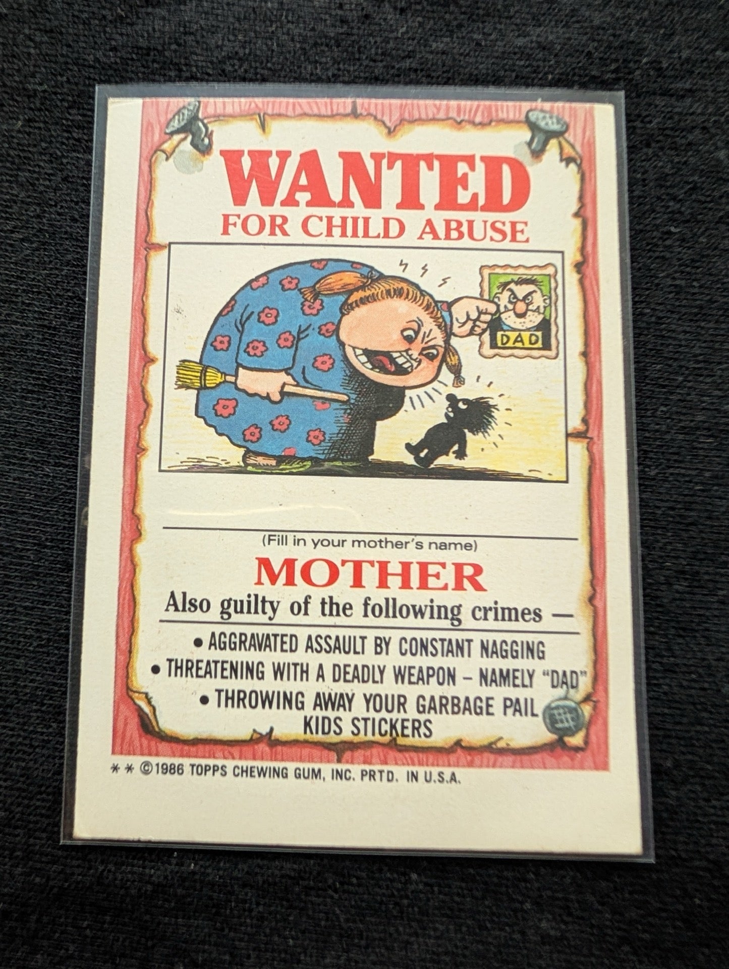 1986 GPK OS3 97a Punchy Perry & 97b Creamed Keith Vintage Topps Card Pair