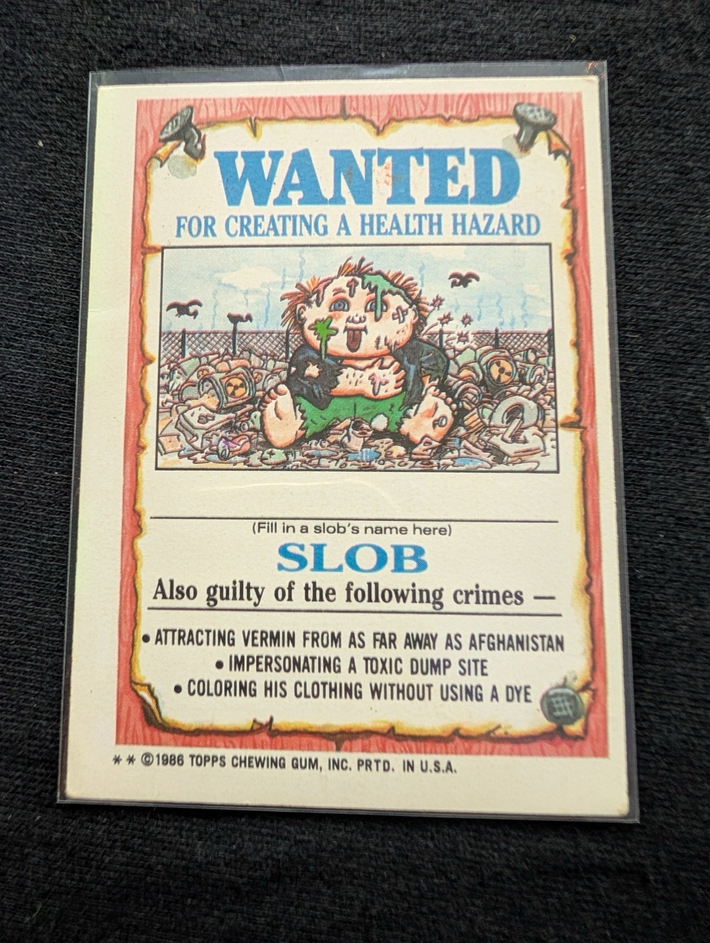 1986 GPK OS3 99a Beaky Becky & 99b Picky Mickey Vintage Topps Card Pair