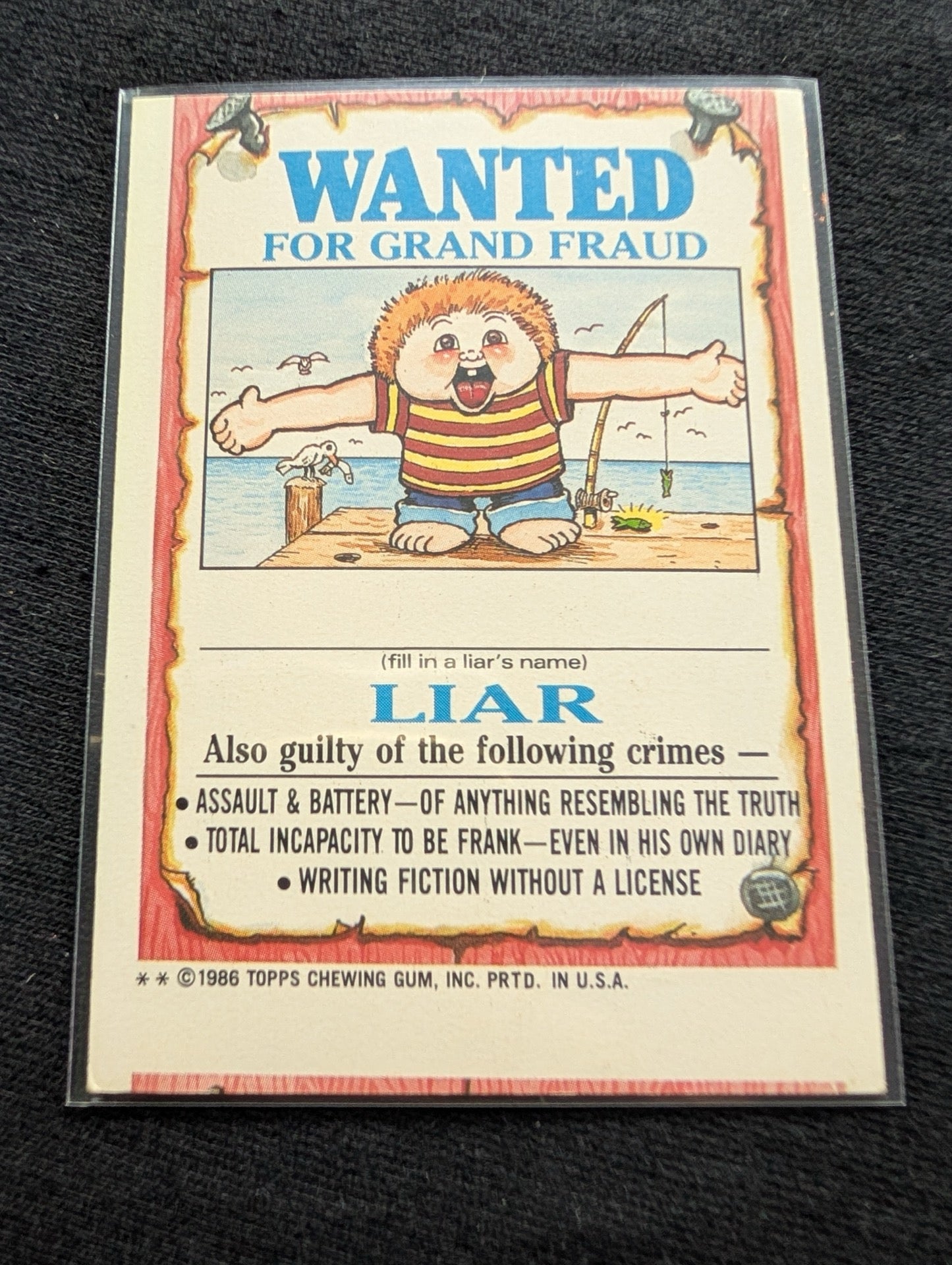 1986 GPK OS3 116a Eerie Eric & 116b Berserk Kirk Vintage Topps Card Pair