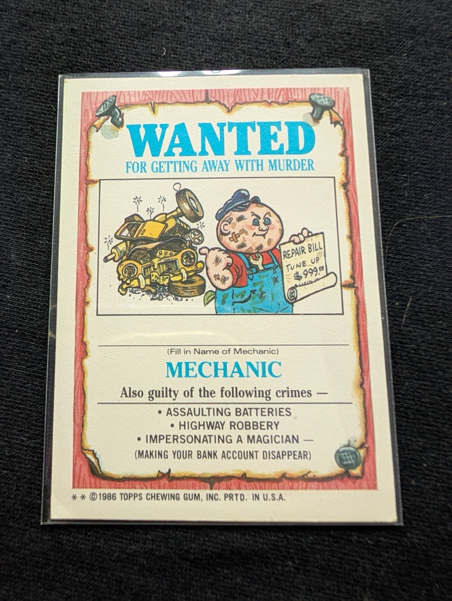 1986 GPK OS4 160a Decapitated Hedy & 160b Formalde Heidi Card Pair Topps