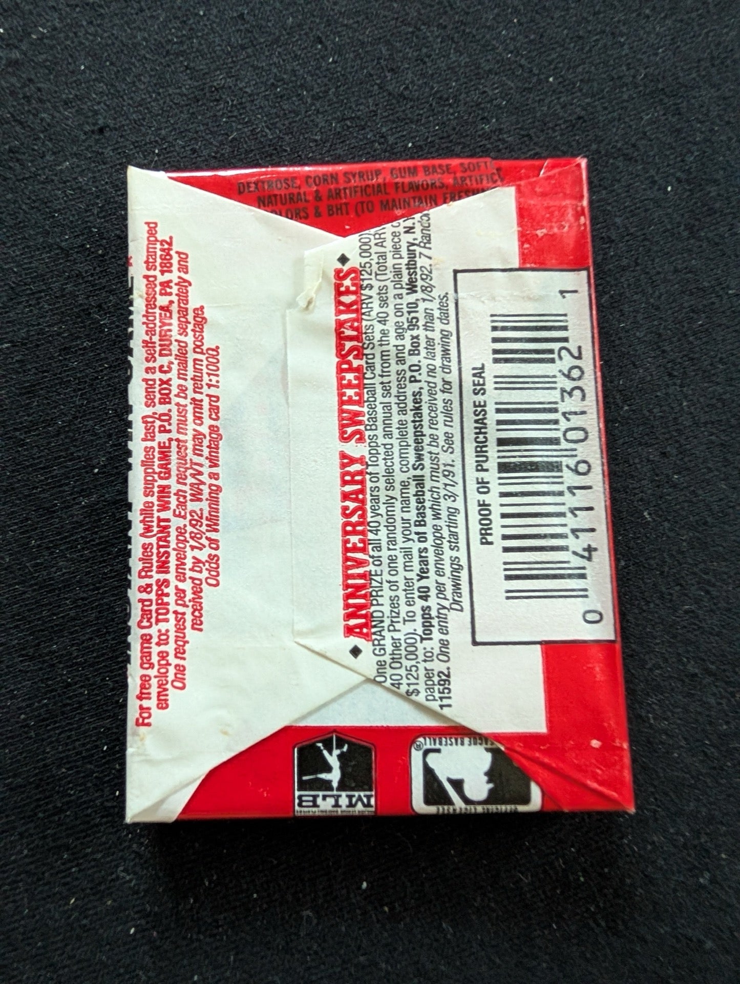 8 Sealed 1991 Topps Baseball Wax Packs - Collect 'The Real One'