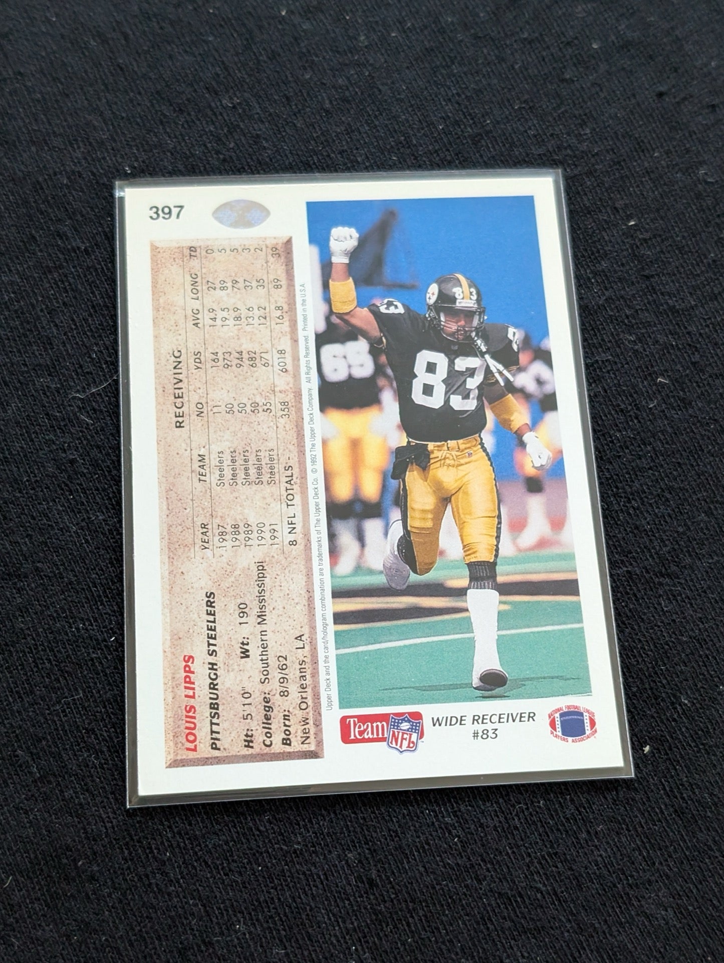 Louis Lipps Steelers Legend Lot (2) 1991 Score & 1992 Upper Deck Pro Bowl WR