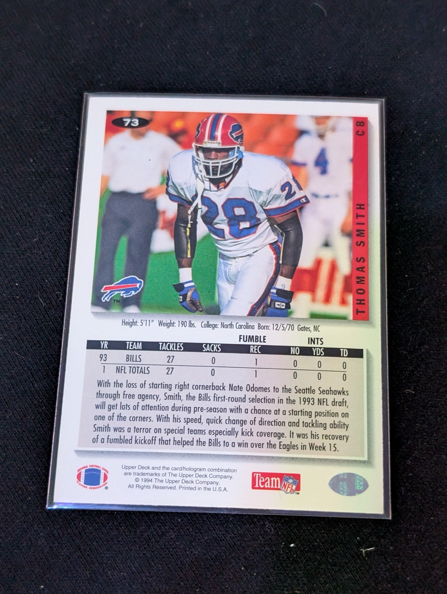Thurman Thomas HOF Bills Legend Lot (7) 90s Topps Pro Set UD Inserts MVP