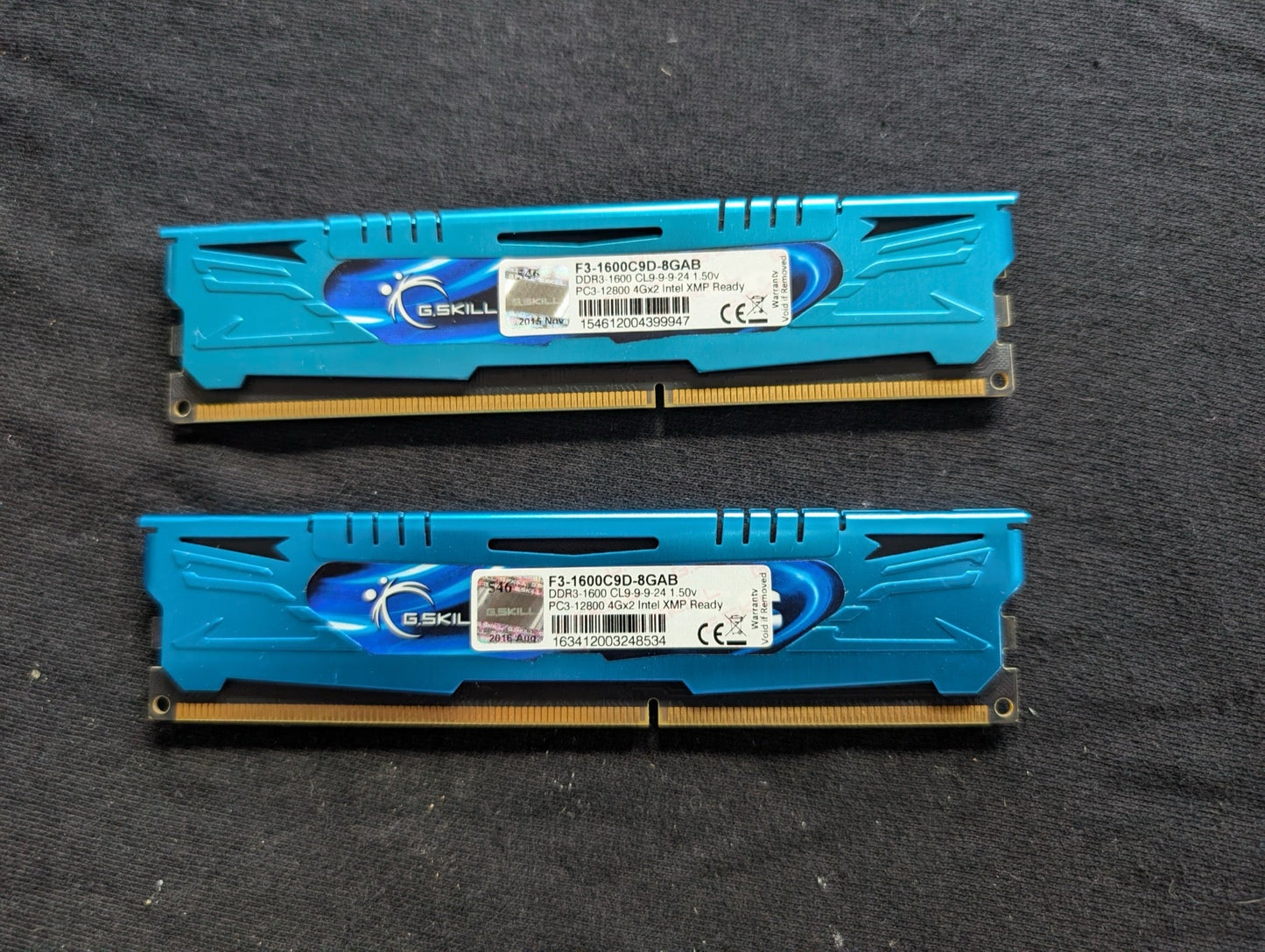 G.Skill Ripjaws DDR3 8GB Kit (2x4GB) 1600MHz RAM PC3-12800 F3-1600C9D-8GAB