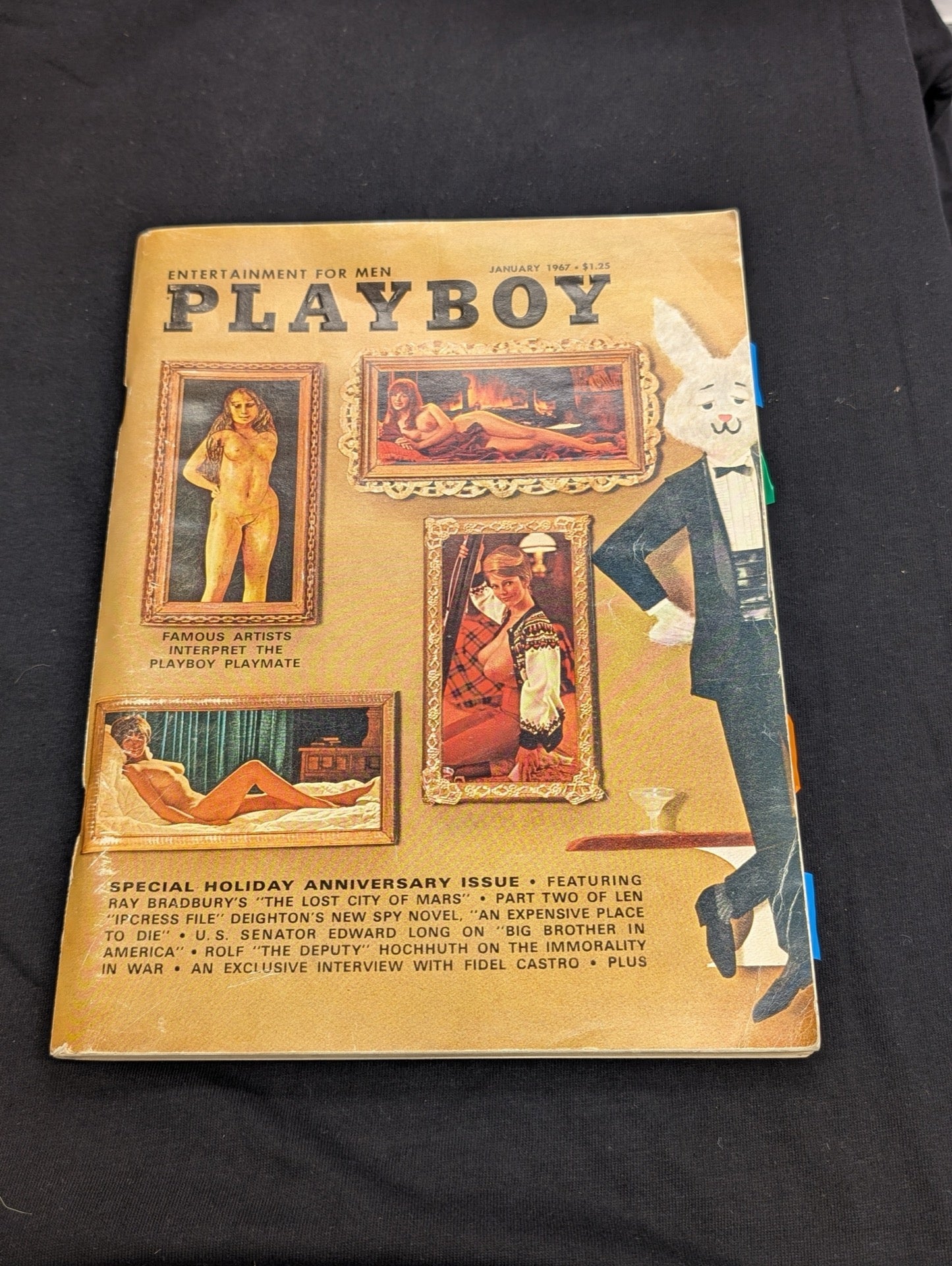Vintage Playboy Magazine Jan 1967 - 13th Anniversary - Fidel Castro Interview