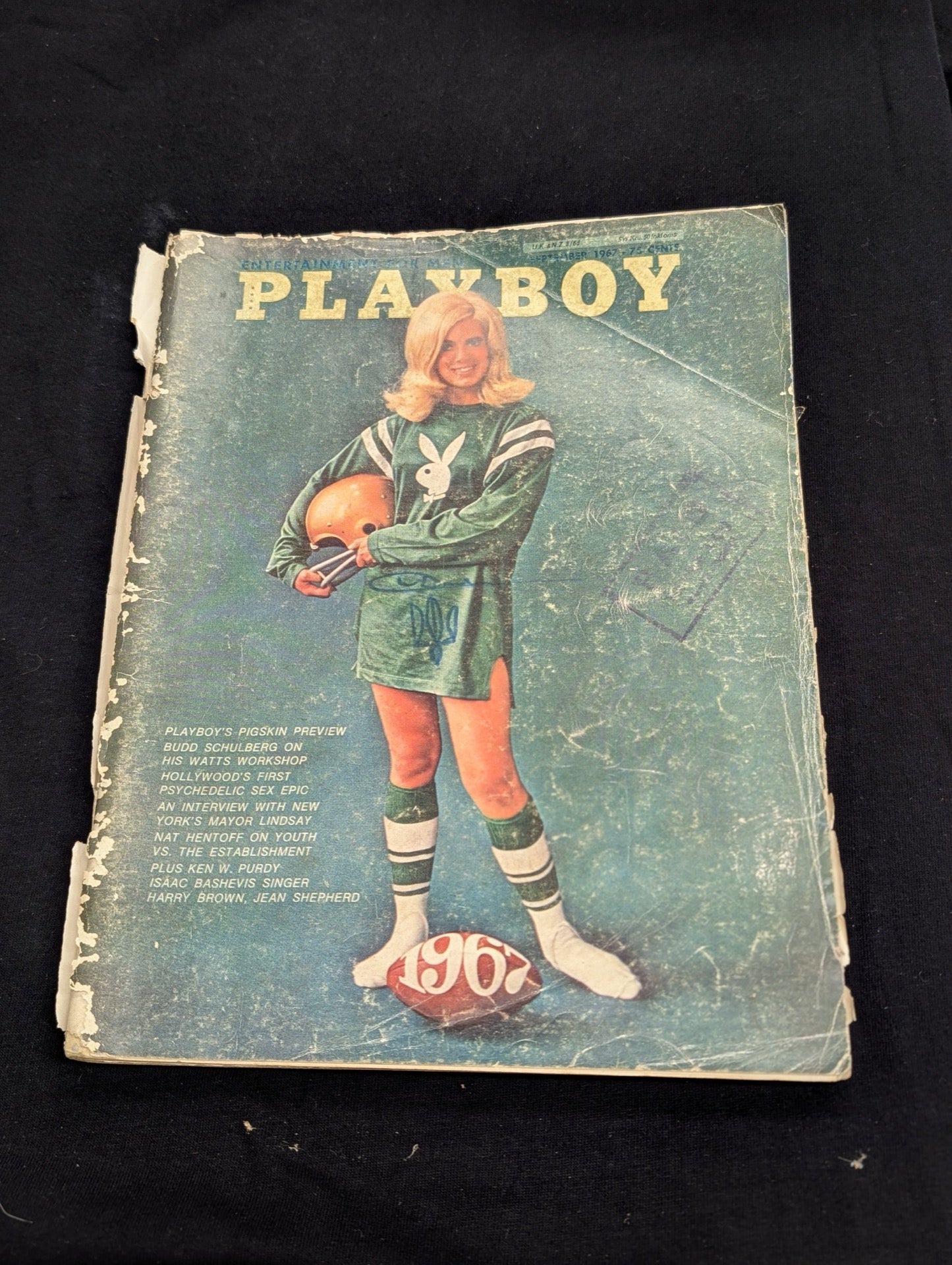 Vintage Playboy Magazine September 1967 - Pigskin Preview - Mayor Lindsay
