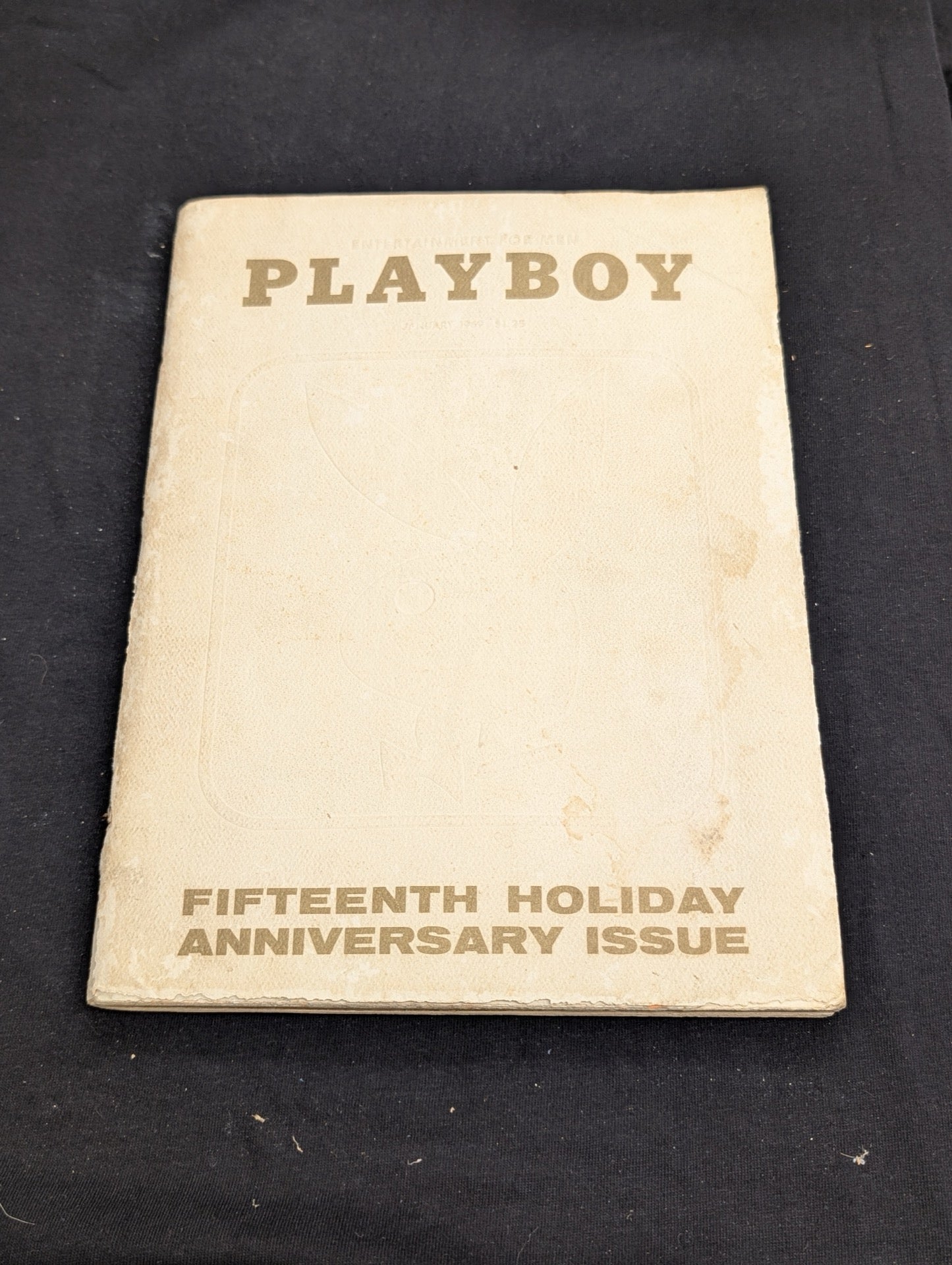 Vintage Playboy Magazine January 1969 - 15th Anniversary - Embossed Cover
