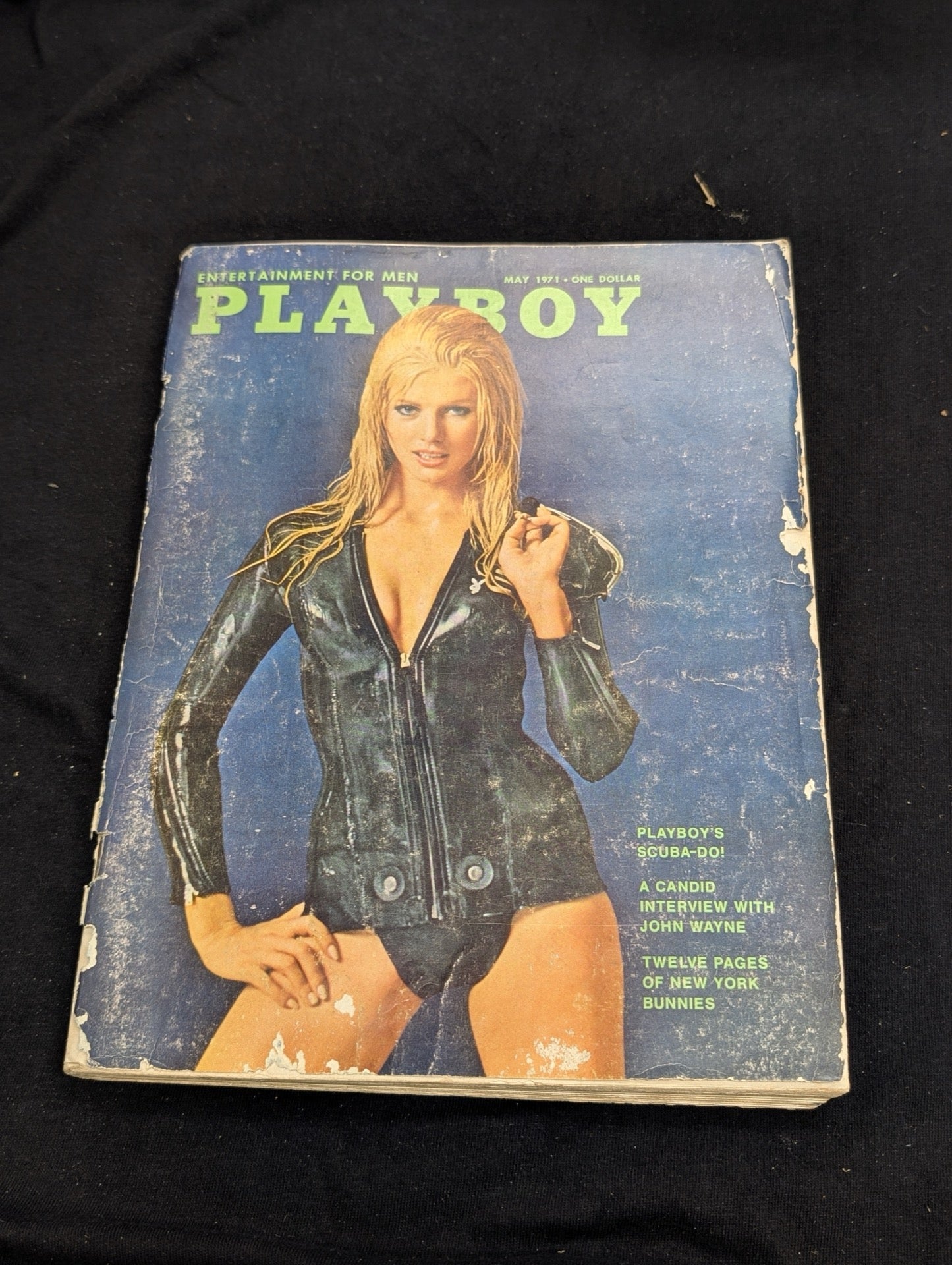 Playboy Magazine May 1971 John Wayne Interview Rare Scuba Cover Vintage