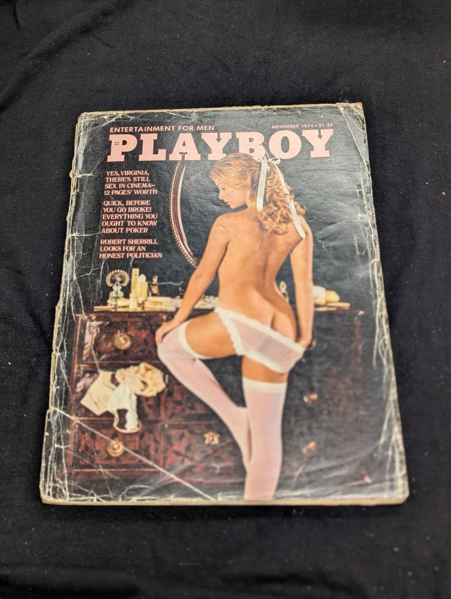 Playboy Magazine November 1974 Sex in Cinema Poker Guide Stockings Cover