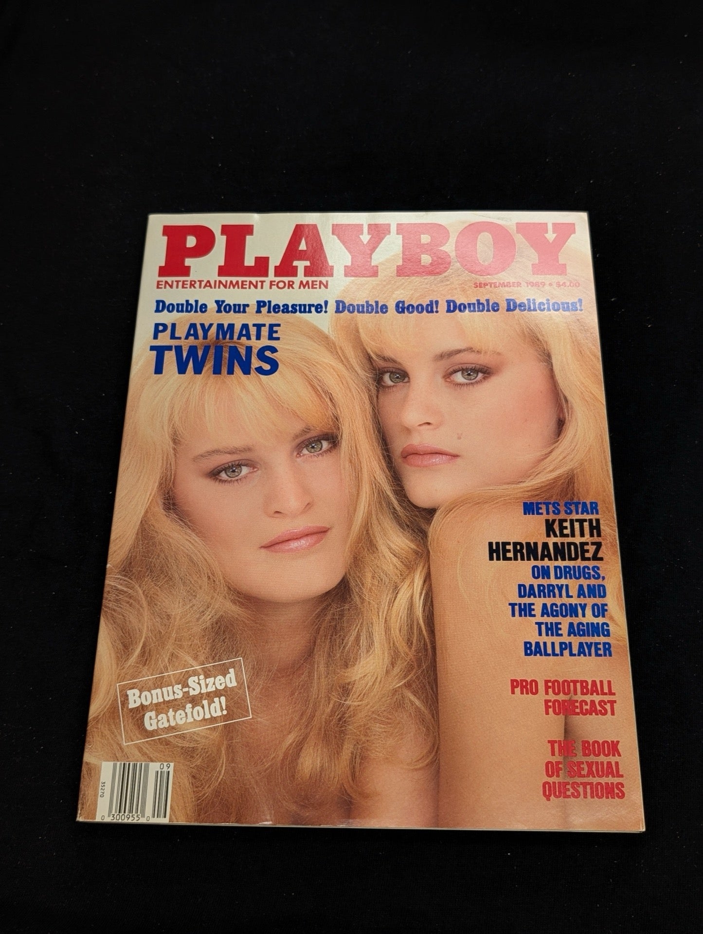 Playboy Magazine September 1989 Playmate Twins Keith Hernandez
