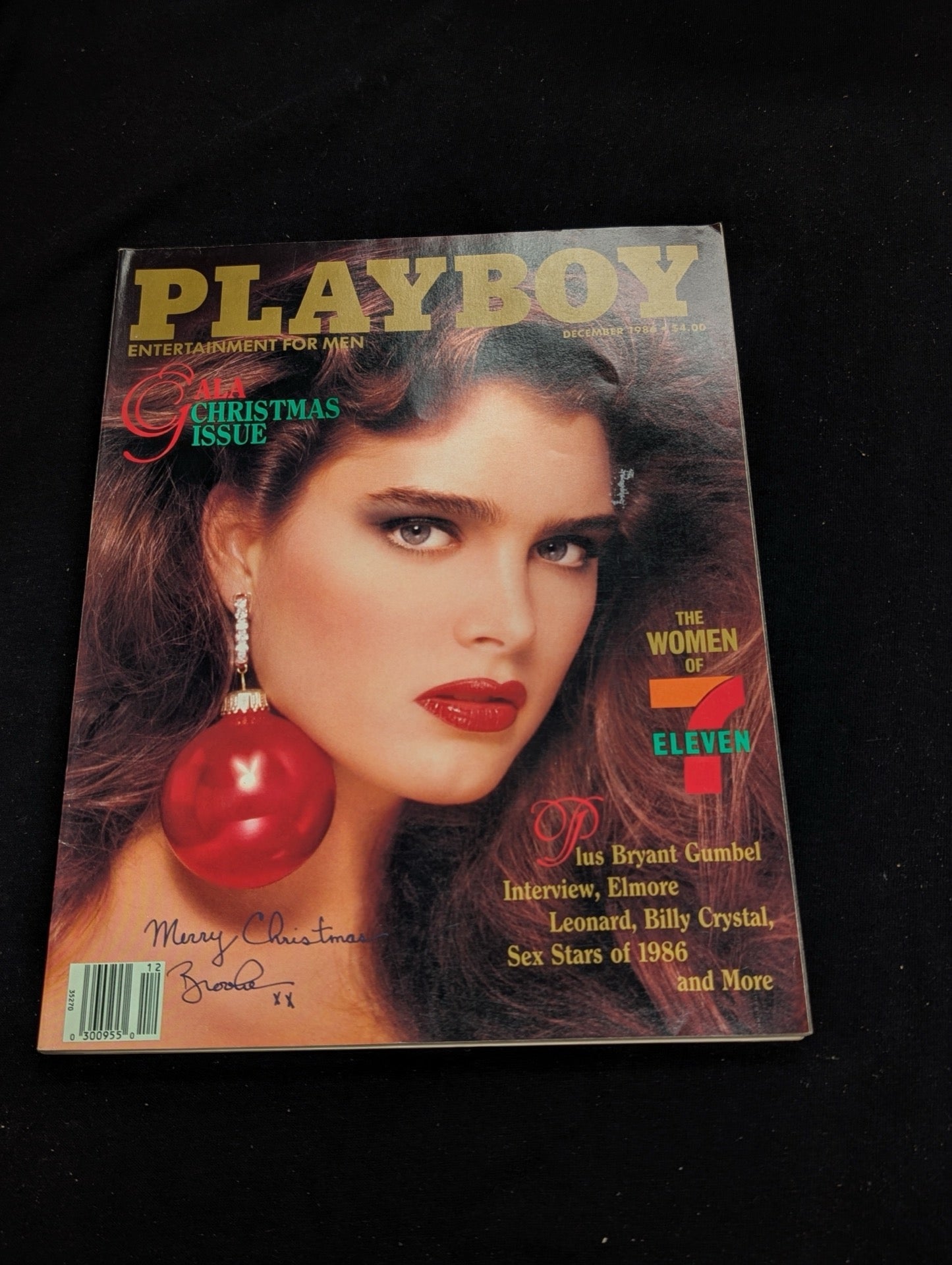 Playboy Magazine December 1986 Brooke Shields Cover Christmas Gala Issue