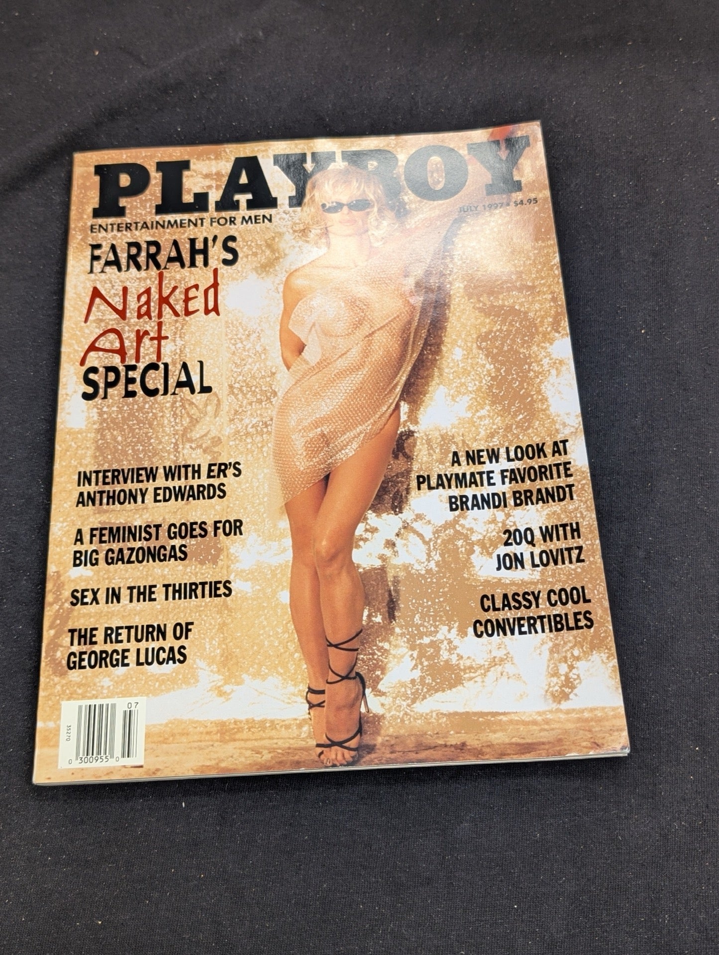 Playboy Magazine July 1997 Farrah Fawcett Cover Naked Art Special Vintage