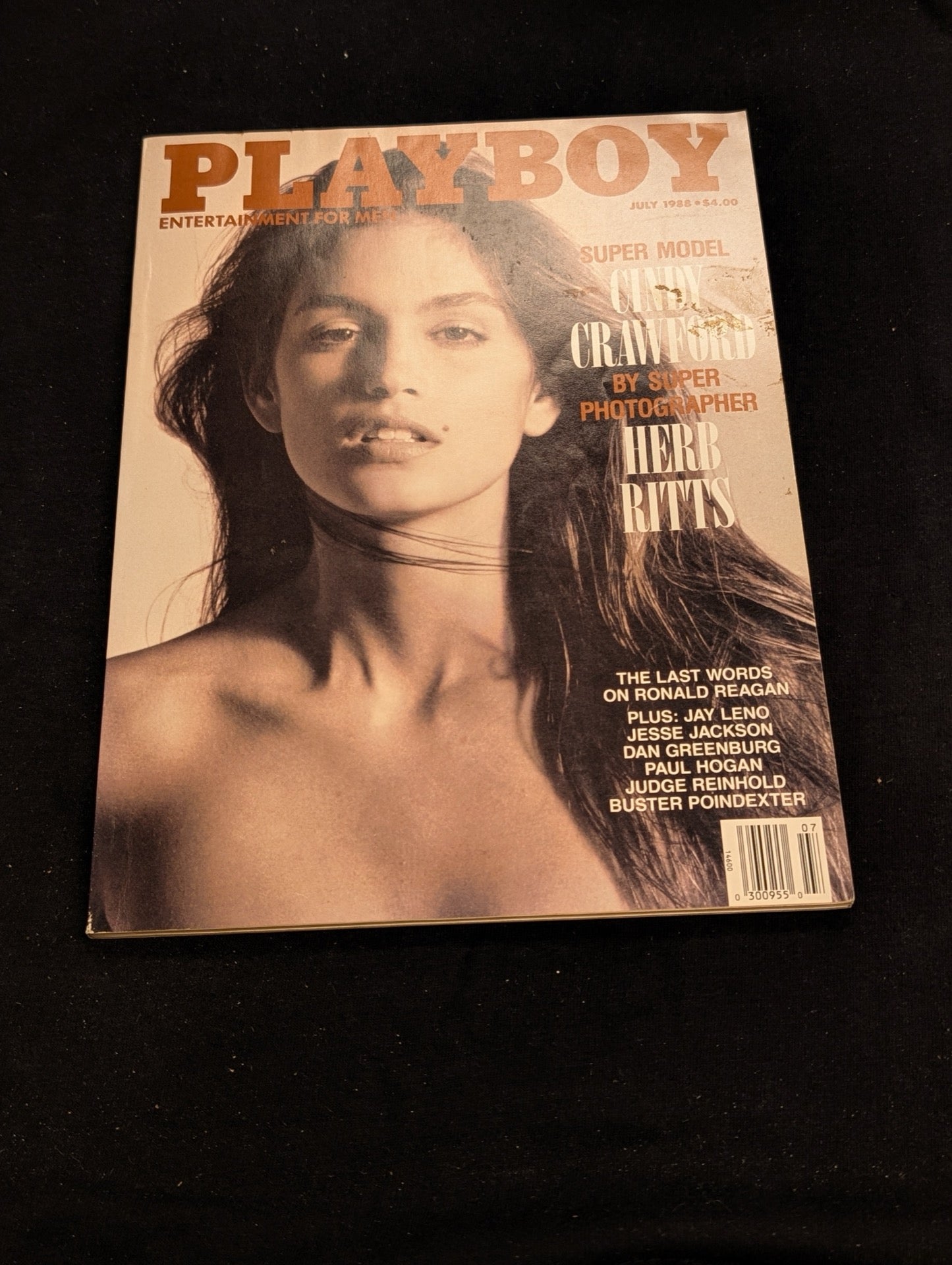 Playboy Magazine July 1988 Cindy Crawford Cover Herb Ritts Photos