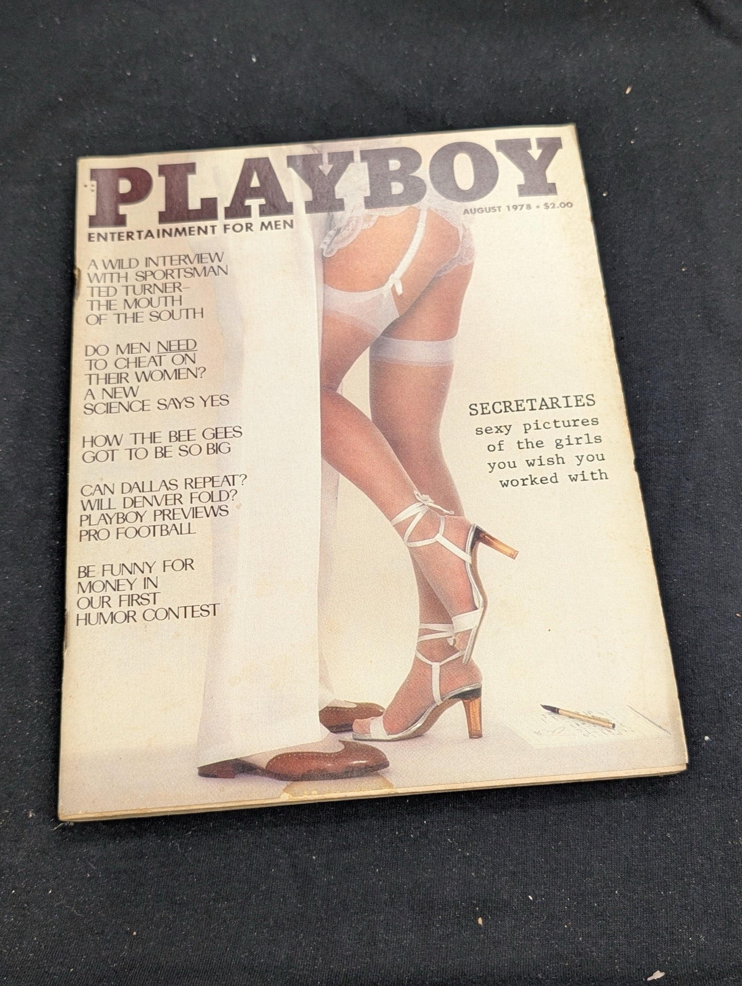 Playboy Magazine August 1978 Ted Turner Interview Bee Gees Article Vintage