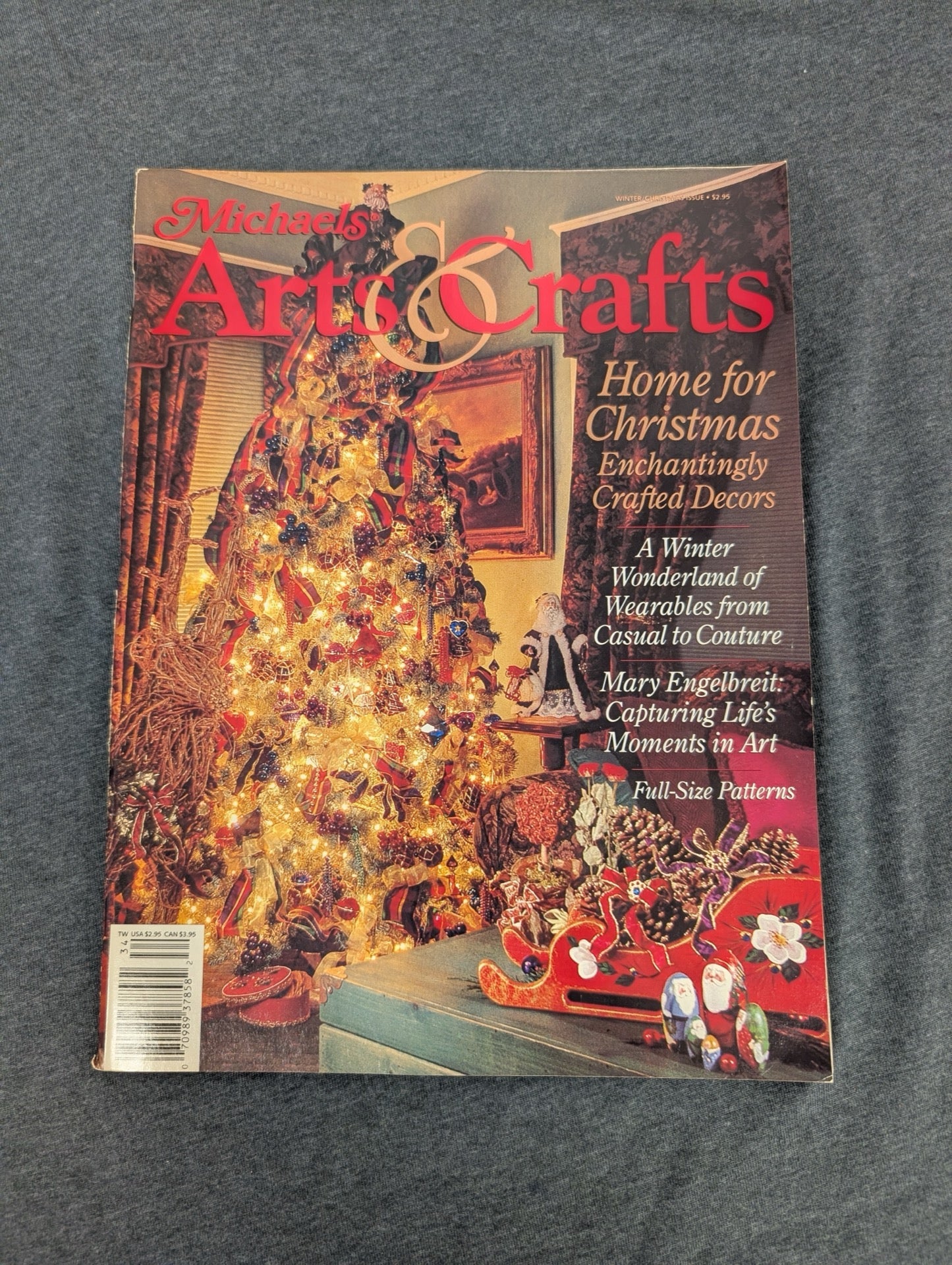Michaels Arts & Crafts Magazine Winter Christmas Issue Vintage Crafting