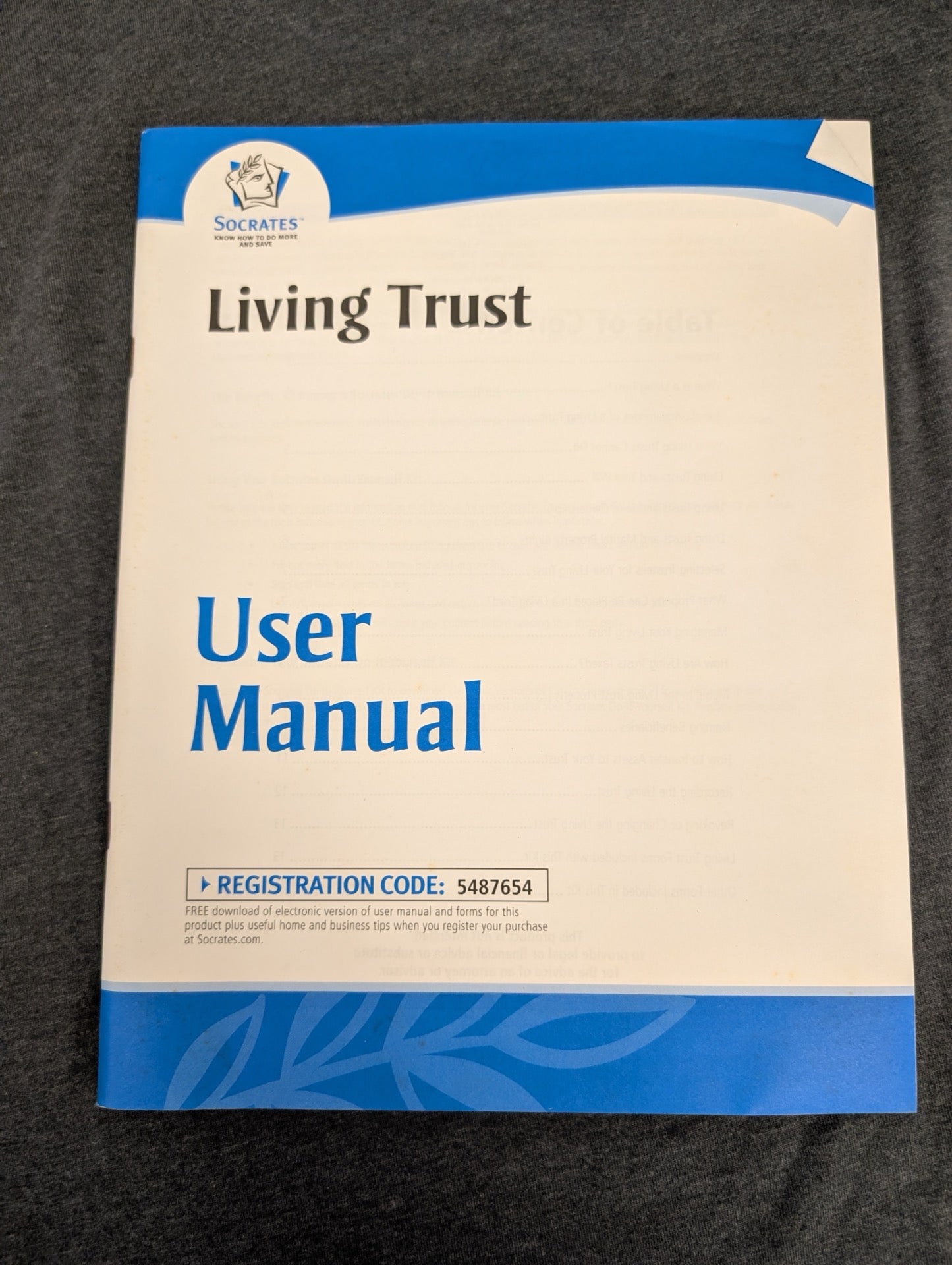 Socrates Living Trust User Manual & Guide DIY Legal Kit Guide