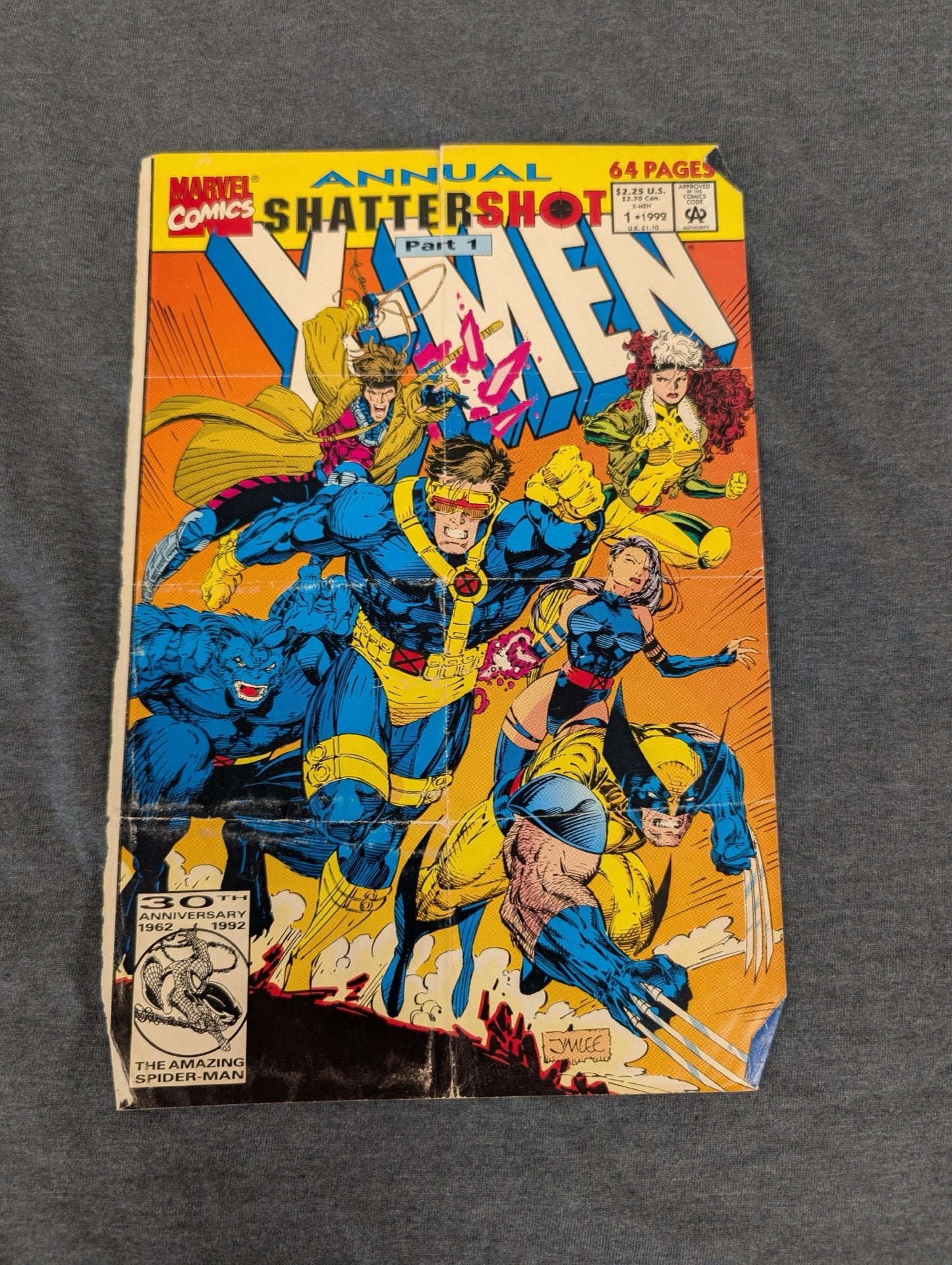 X-Men Annual #1 1992 Shattershot Part 1 Jim Lee Cover Fold-Out