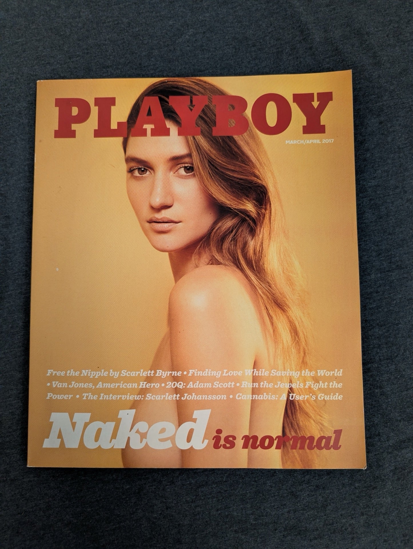 Playboy Magazine March/April 2017 - Scarlett Byrne Cover - Naked is Normal