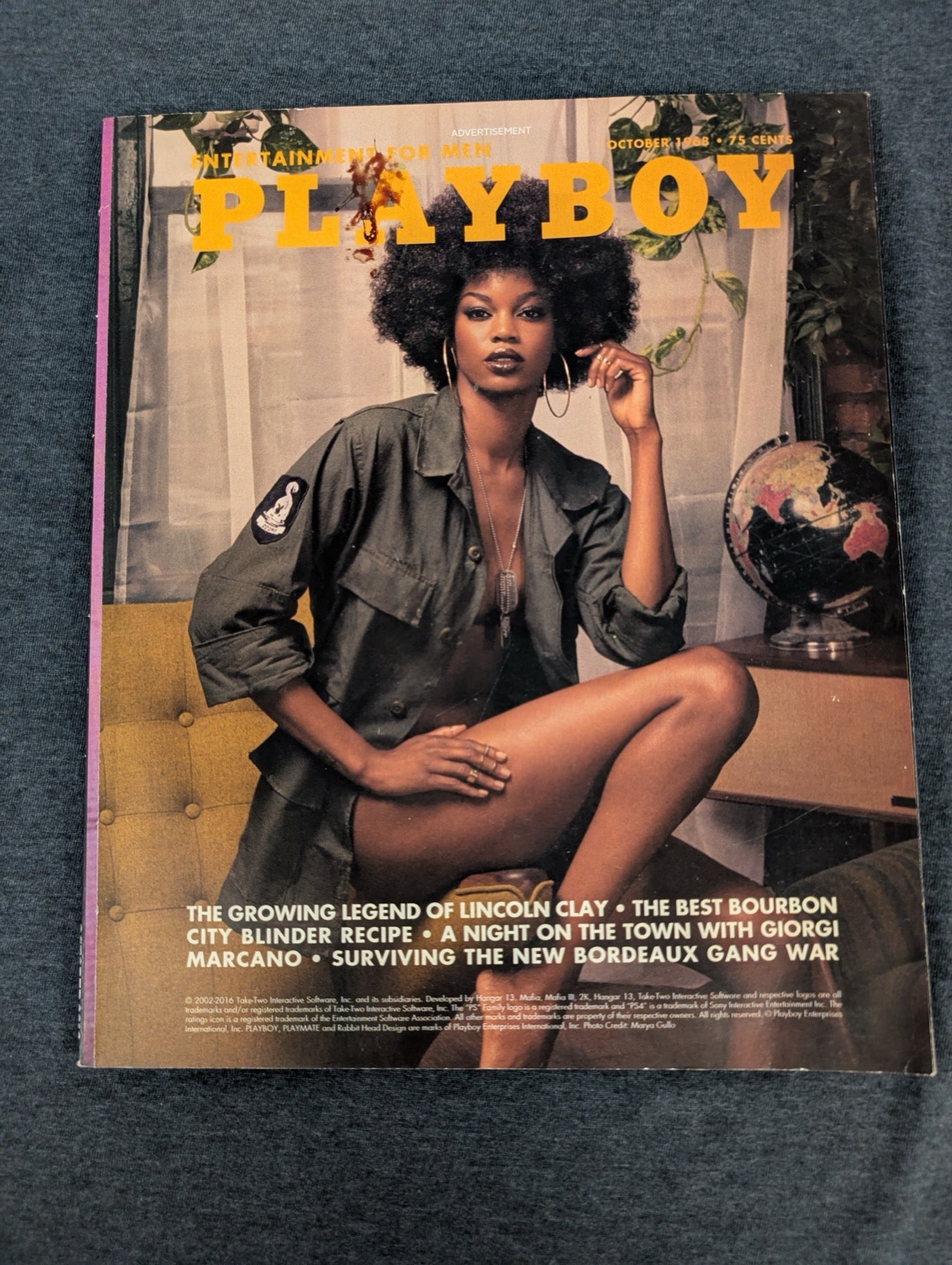 Mafia III Playboy Magazine Promo - "October 1968" Lincoln Clay - Gamer Rare